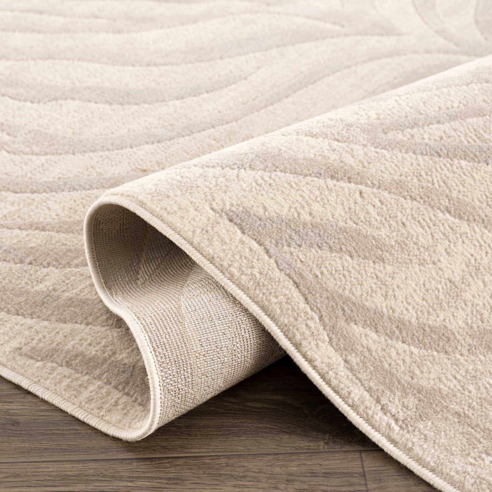 Beige Manteca Zebra Print Area Rug - Ornate Home