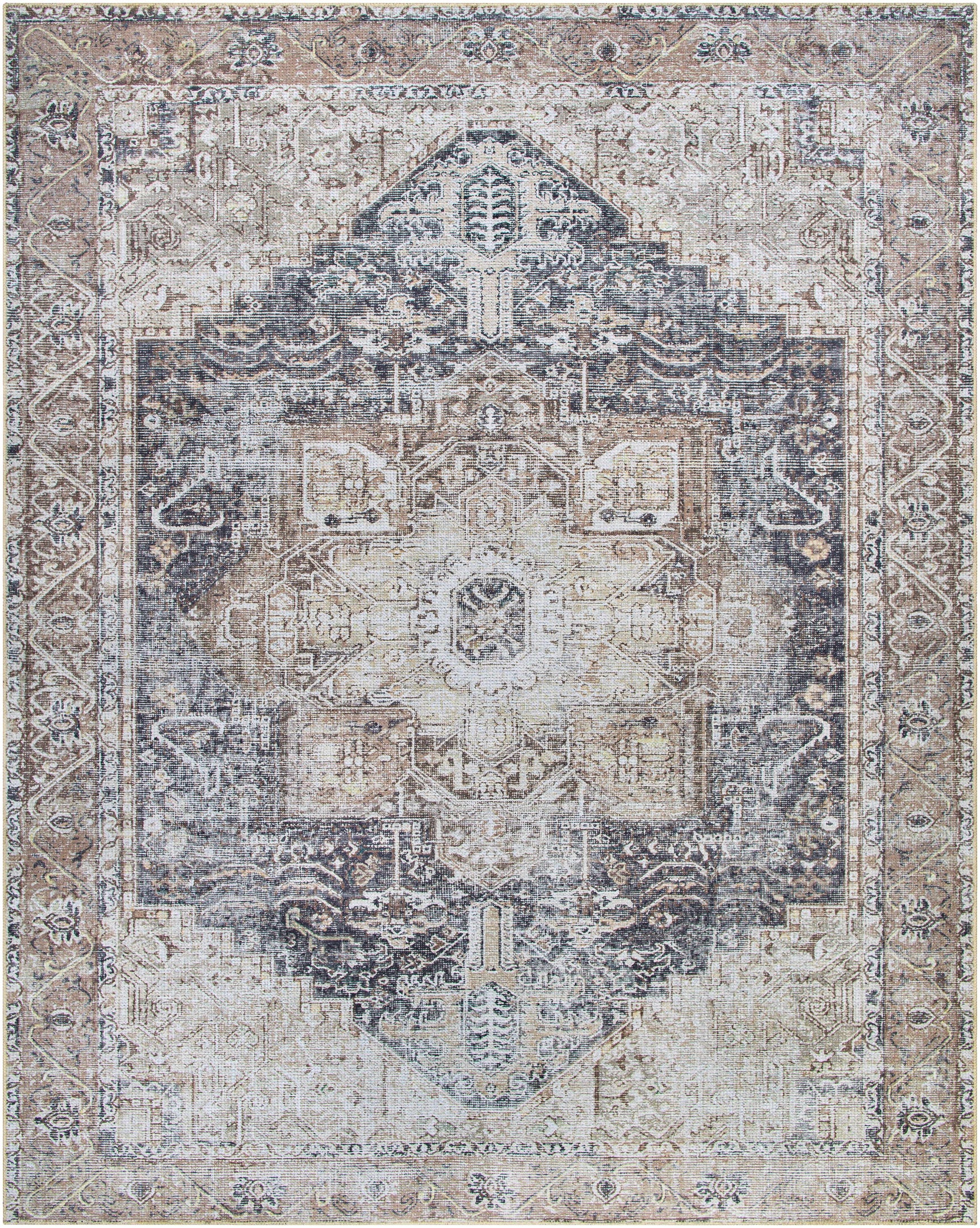 Beige Rosman Washable Area Rug - Clearance - Ornate Home