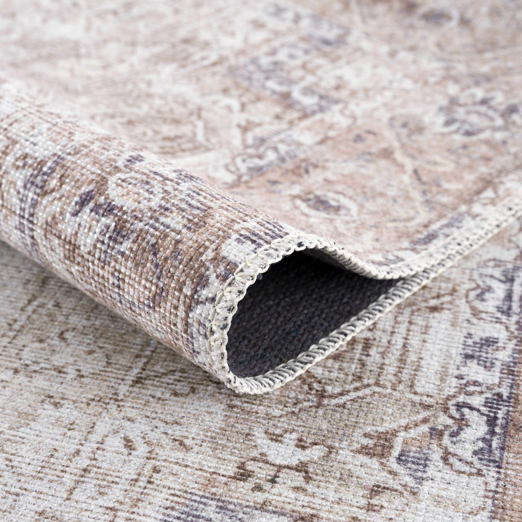 Beige Rosman Washable Area Rug - Clearance - Ornate Home