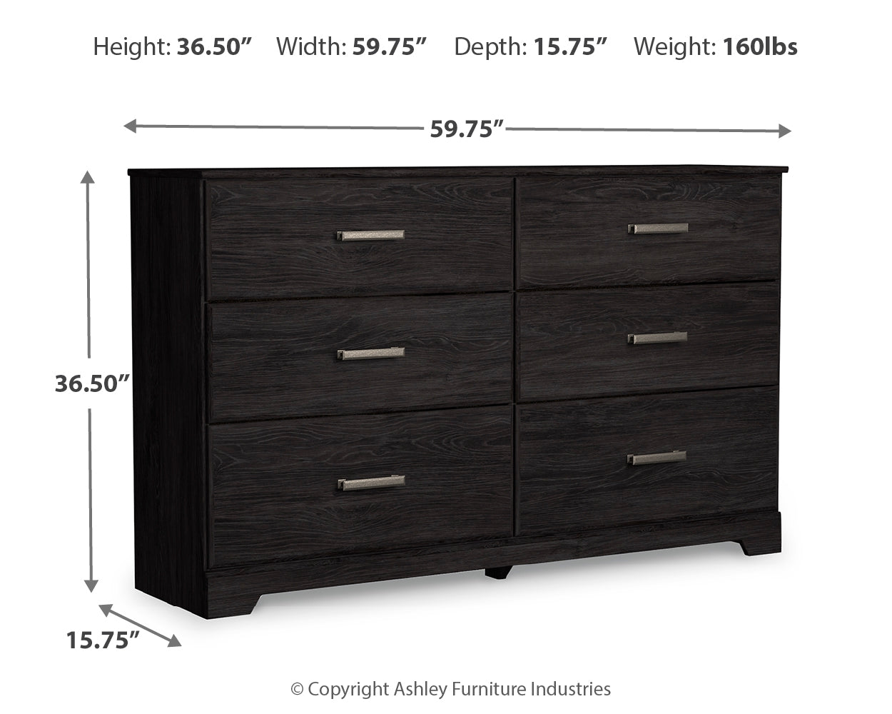 Belachime Charcoal Full Panel Bed, Dresser, Chest and 2 Nightstands (Online Special Price) - Ornate Home