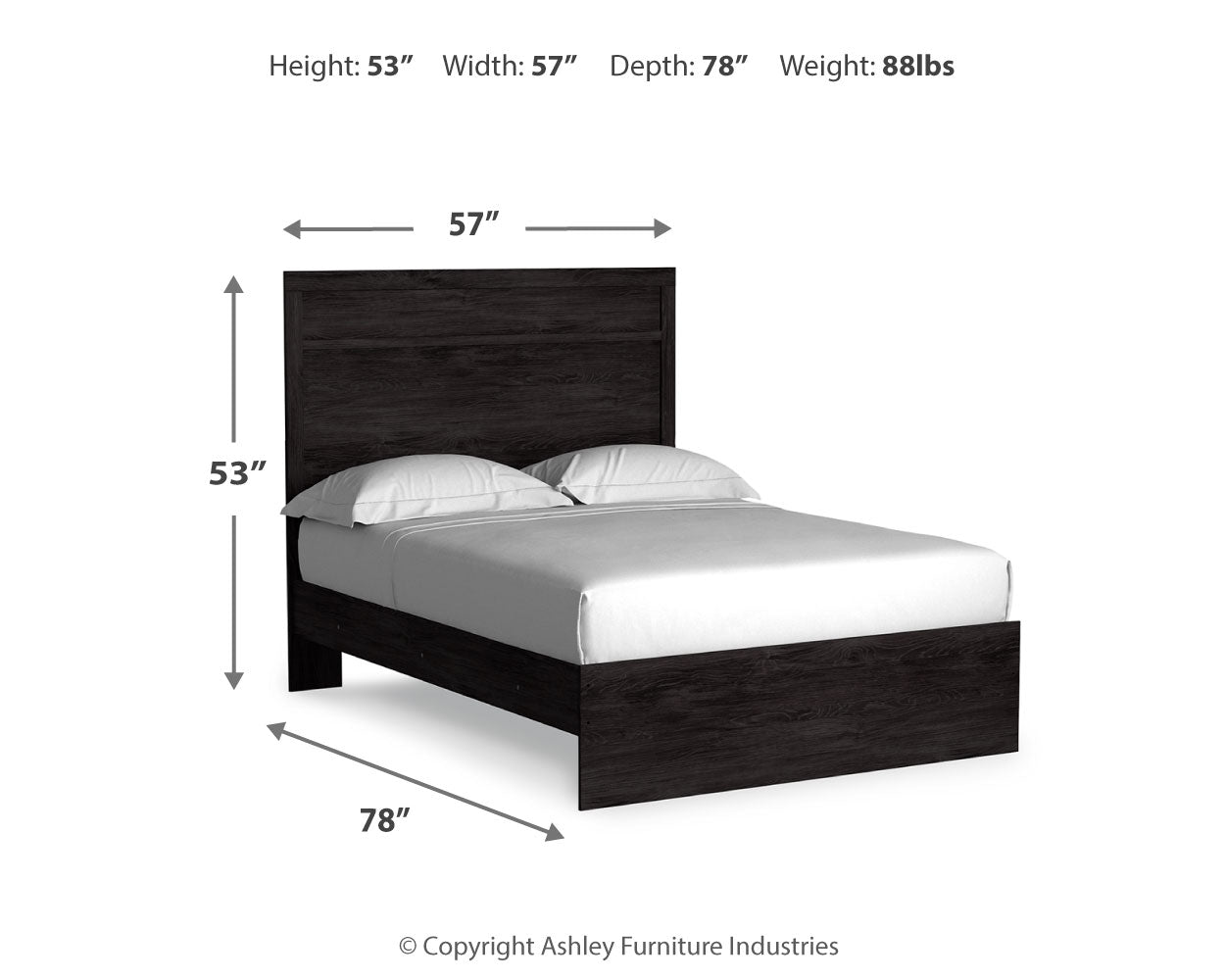 Belachime Charcoal Full Panel Bed, Dresser, Mirror and Nightstand (Online Special Price) - Ornate Home