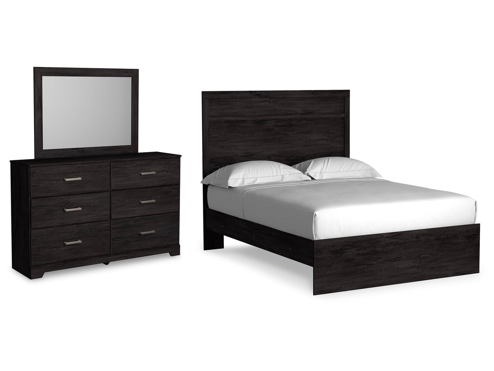 Belachime Charcoal Full Panel Bedroom Set with Dresser and Mirror - Ornate Home