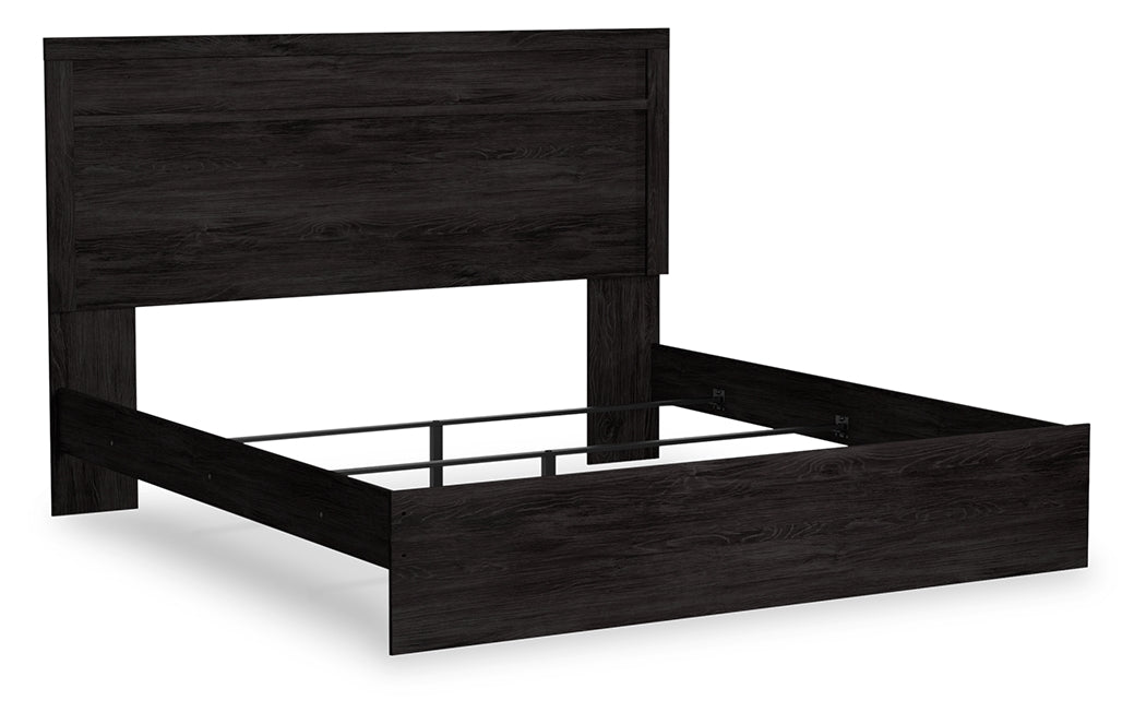 Belachime Charcoal King Panel Bed, Dresser, Mirror, and Nightstand (Online Special Price) - Ornate Home