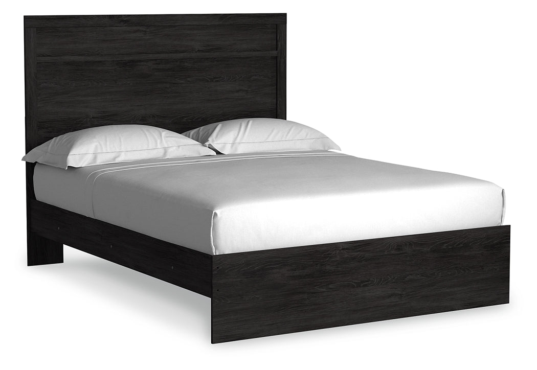 Belachime Charcoal Queen Panel Bed, Dresser, Mirror, and Nightstand (Online Special Price) - Ornate Home