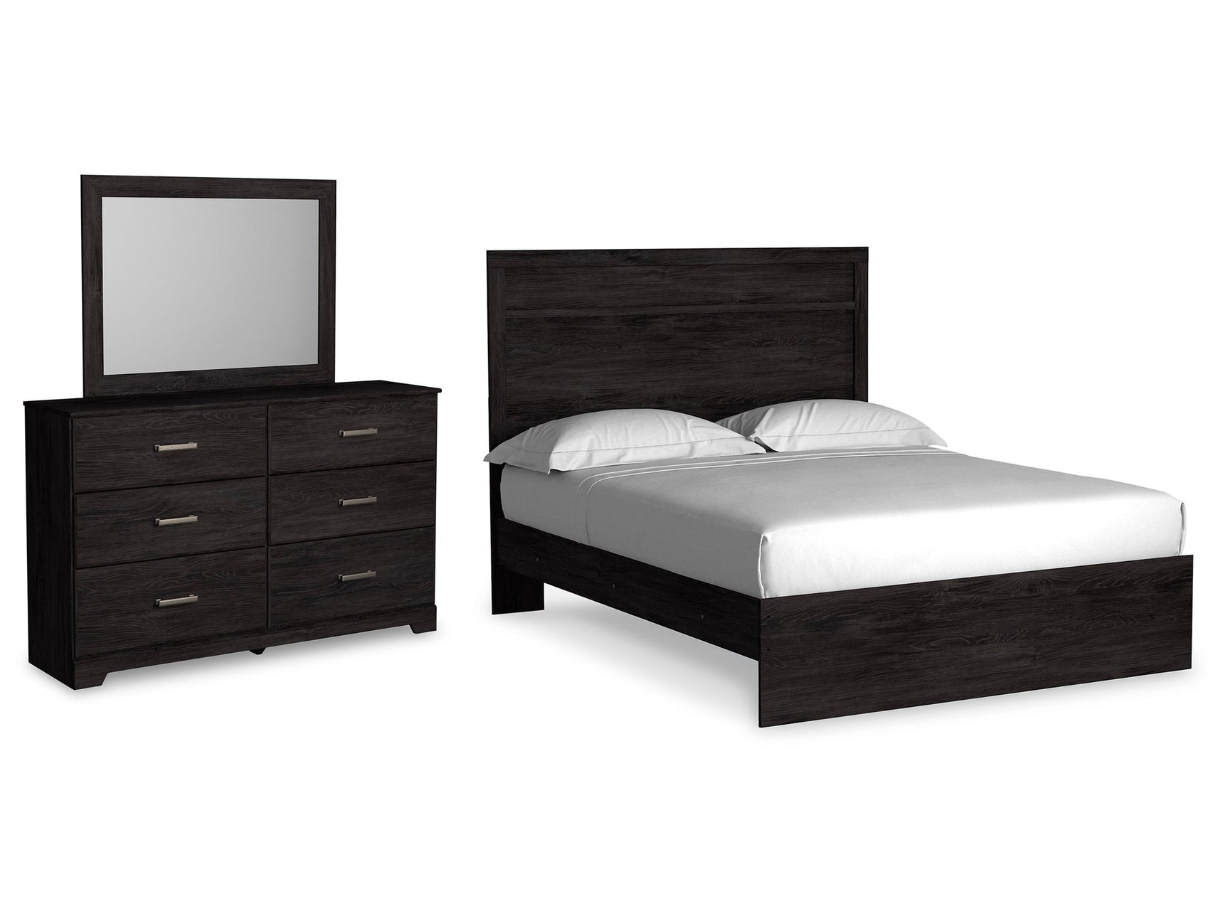 Belachime Charcoal Queen Panel Bedroom Set with Dresser and Mirror (Online Special Price) - Ornate Home