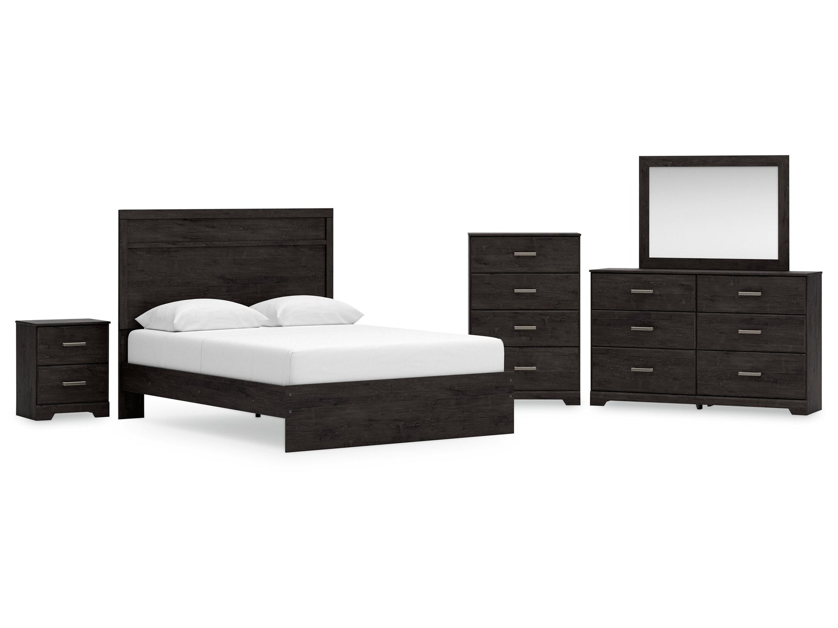 Belachime Queen Panel Bed, Dresser, Mirror, Chest and Nightstand - Ornate Home