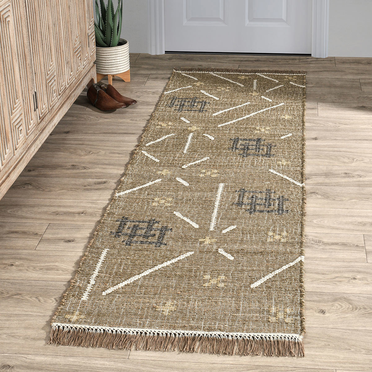 Belfast Caviar Khaki Multi Rug - Ornate Home