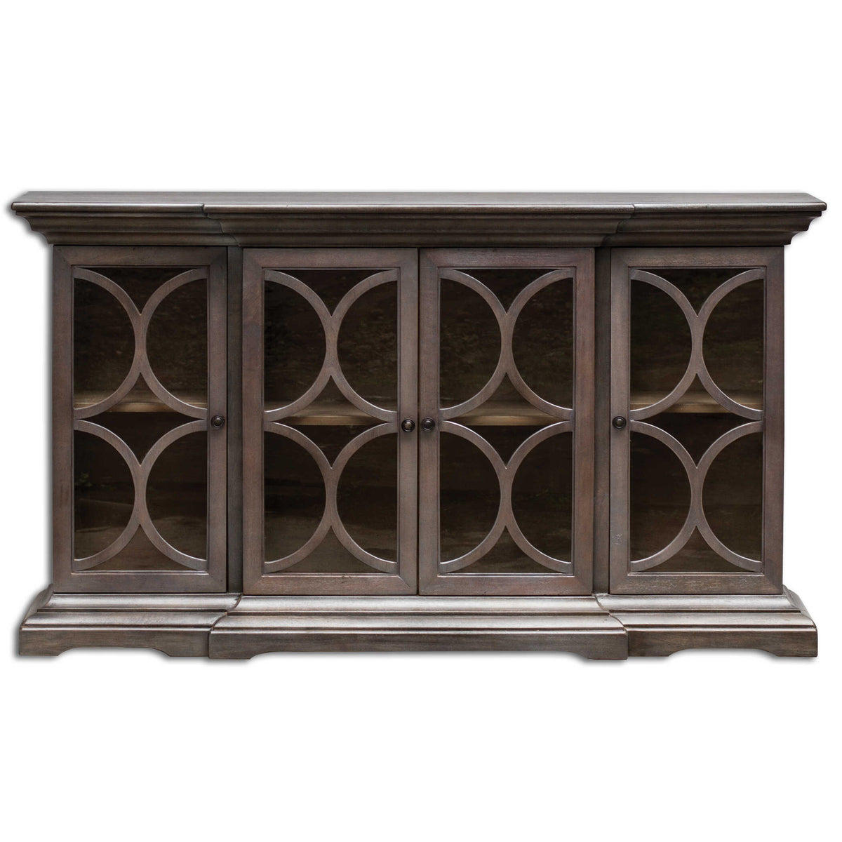 Belino Gray Wooden 4 Door Chest - Ornate Home