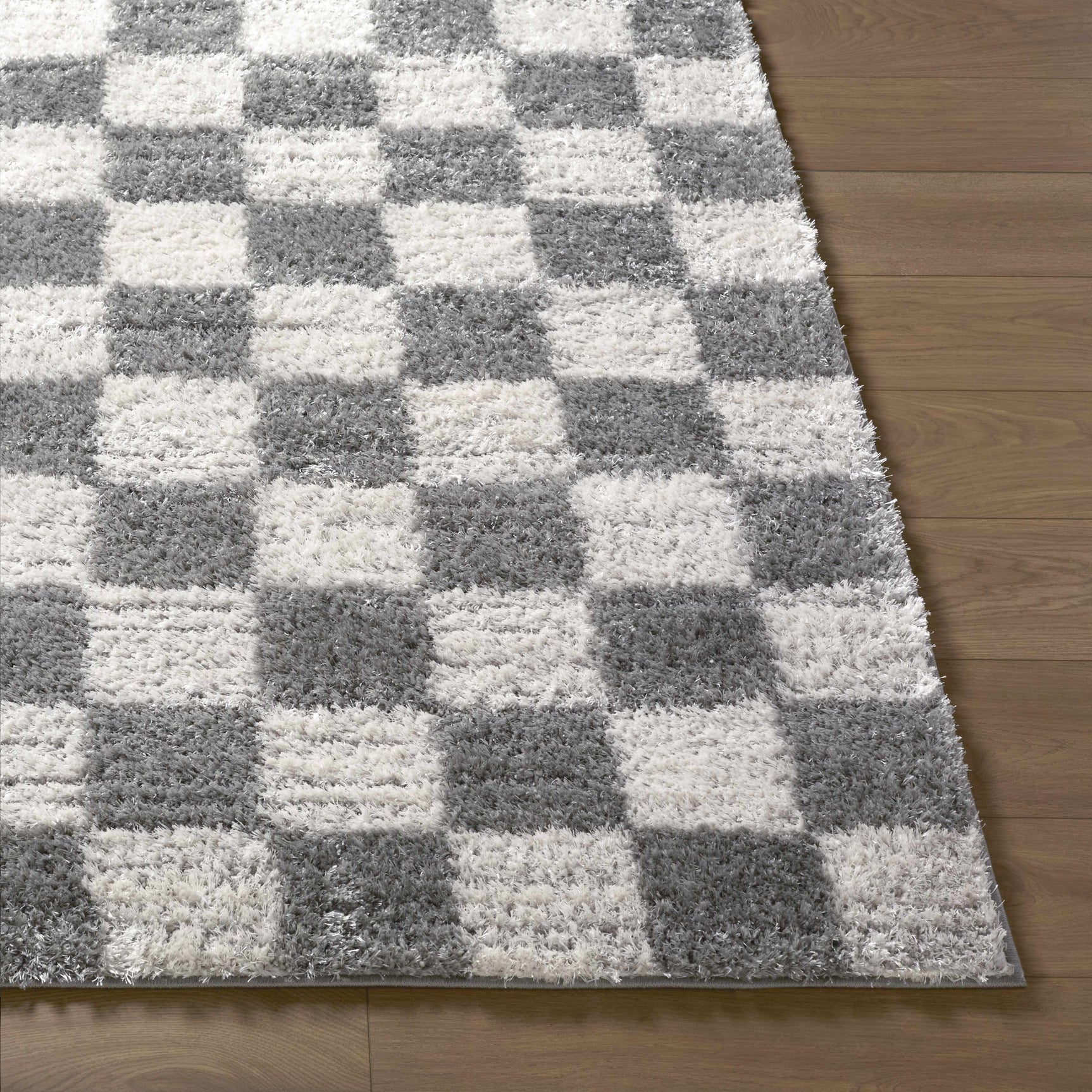 Belita Charcoal Luxe Shag Area Rug - Ornate Home