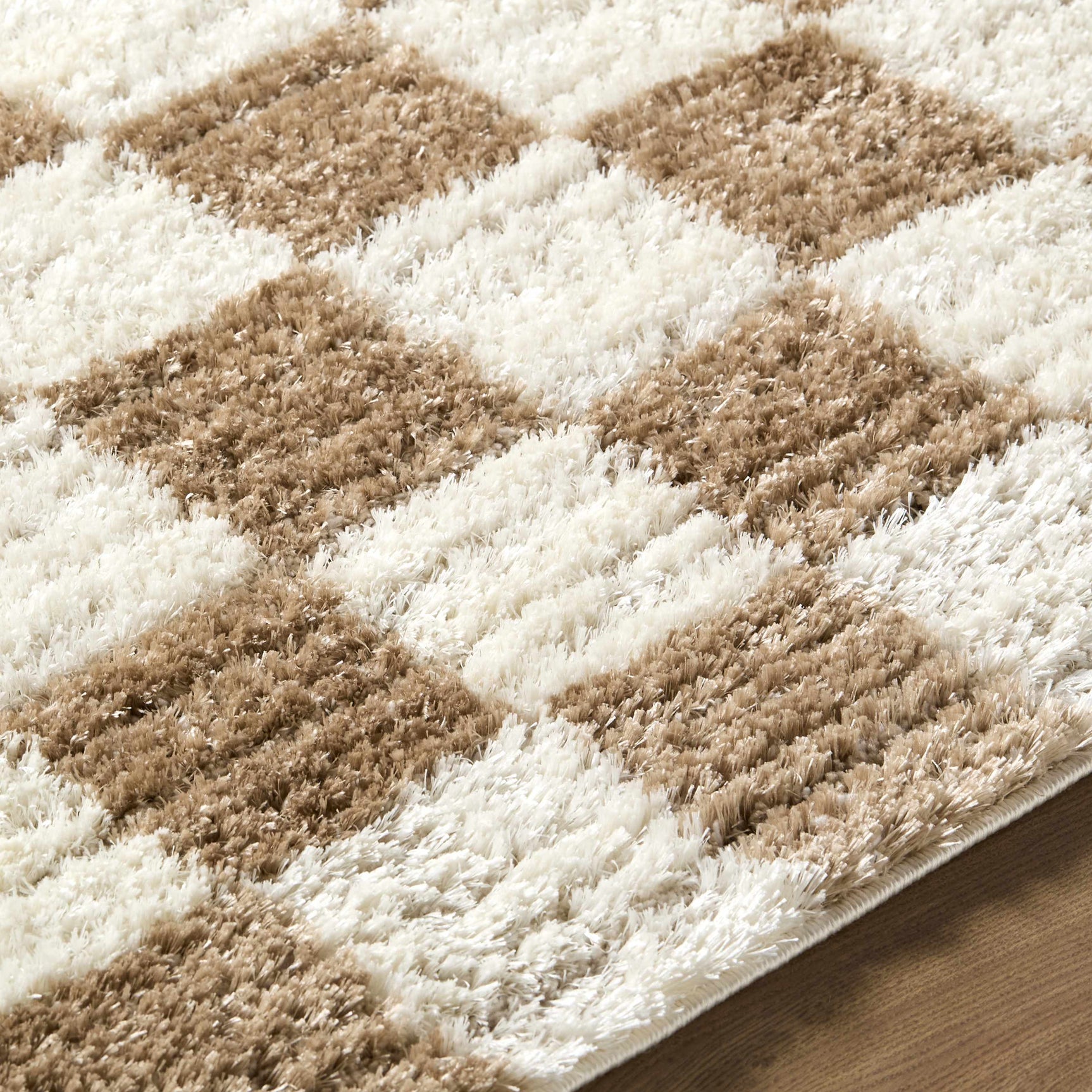Belita Cream Luxe Shag Area Rug - Ornate Home