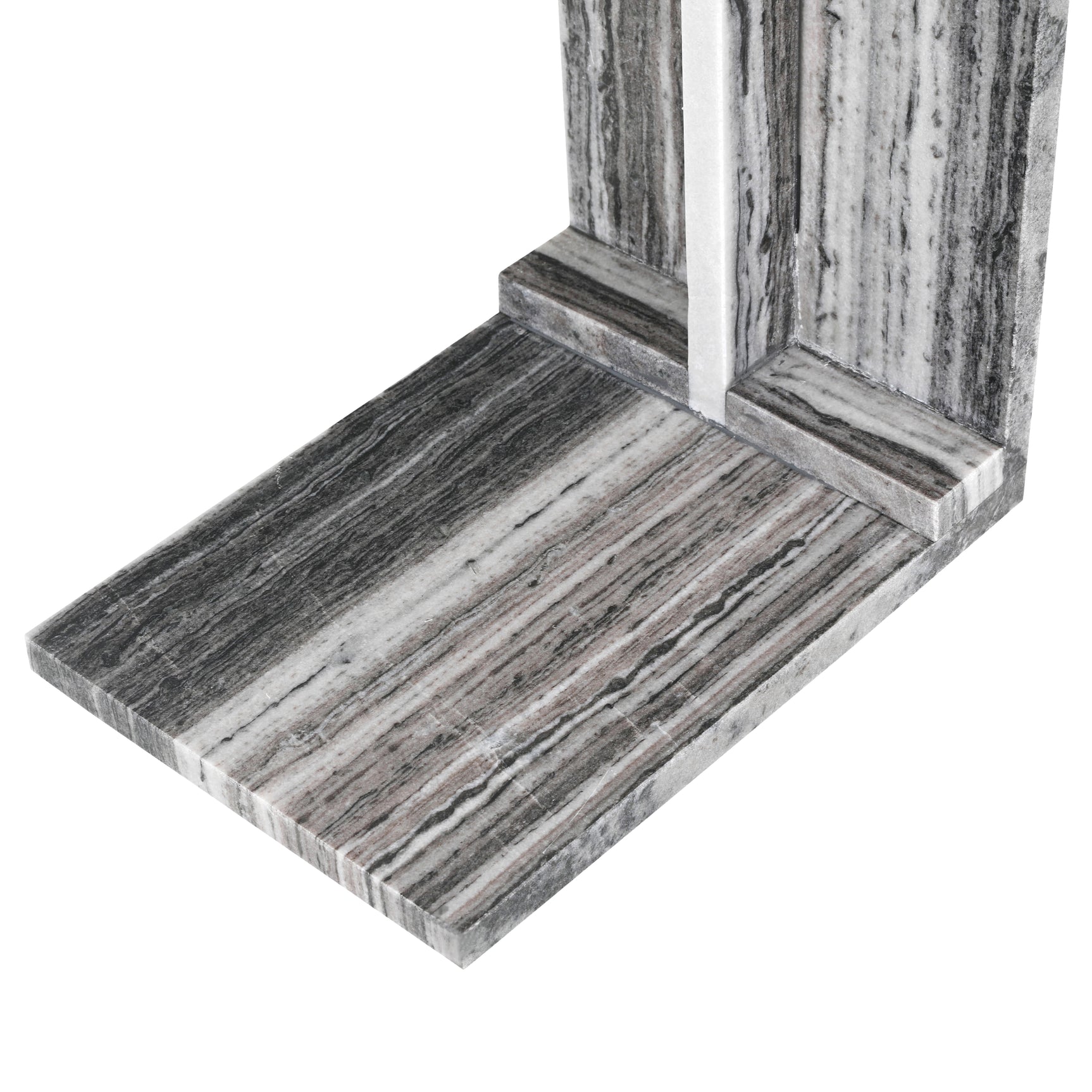 Bella Black Stripe C-Table - Ornate Home