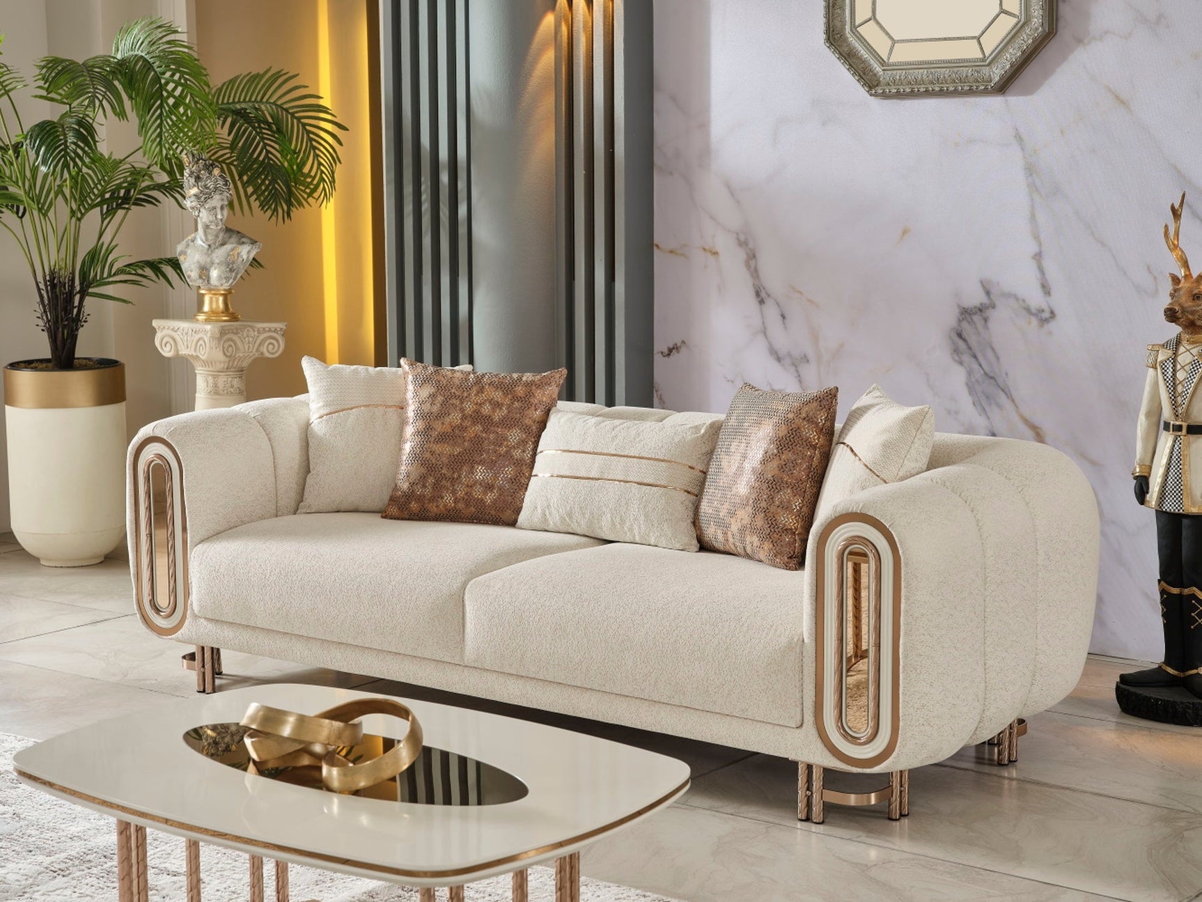 Bella Cream Sofa - Ornate Home