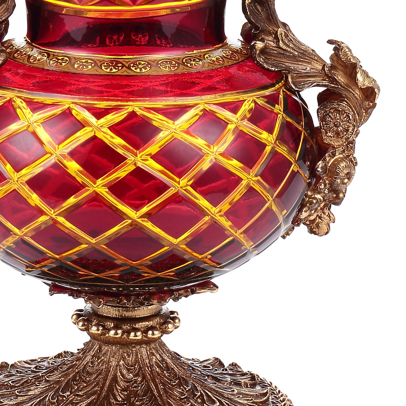 Bella Red & Yellow Vase / HD-3014 - Ornate Home