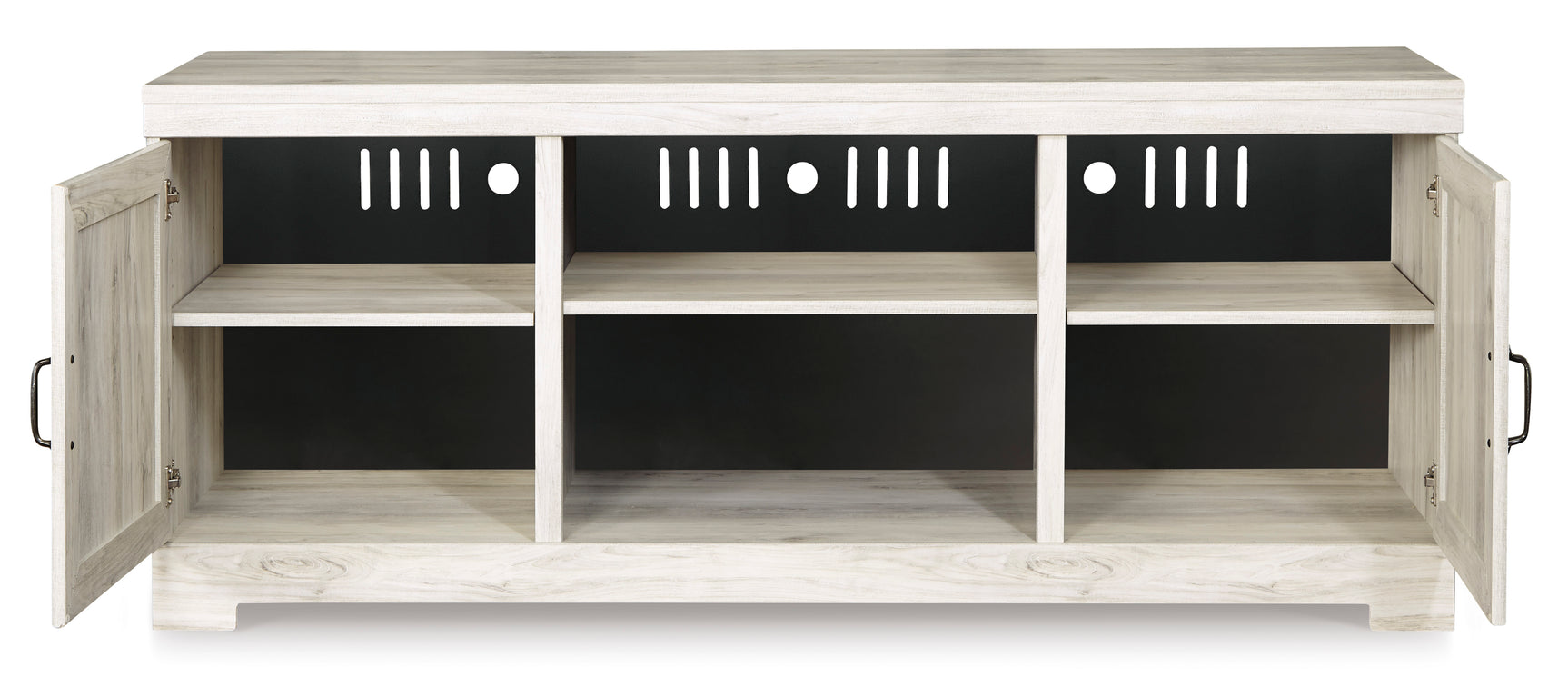 Bellaby Whitewash 63" TV Stand w/Fireplace Option - Ornate Home