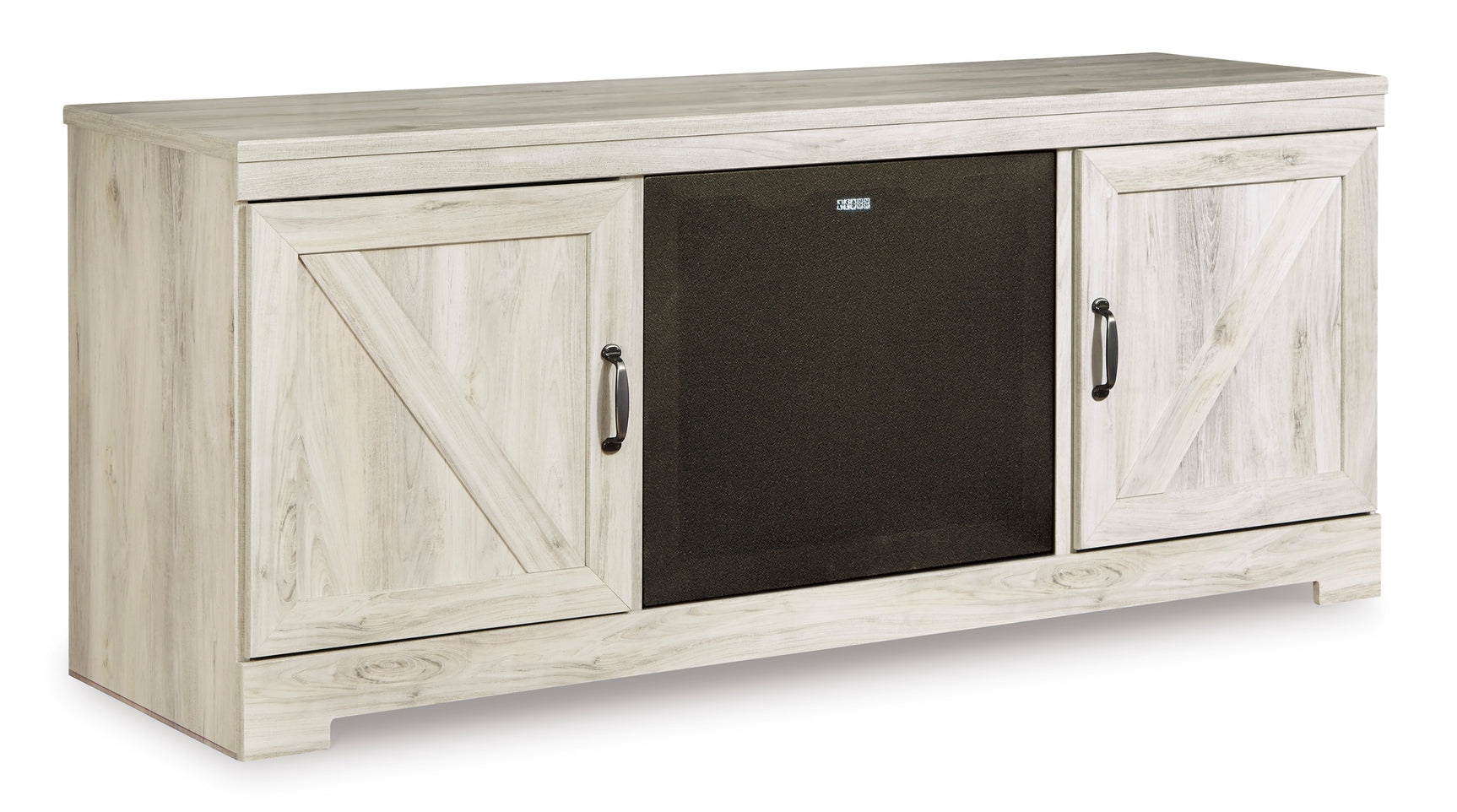 Bellaby Whitewash 63" TV Stand w/Fireplace Option - Ornate Home