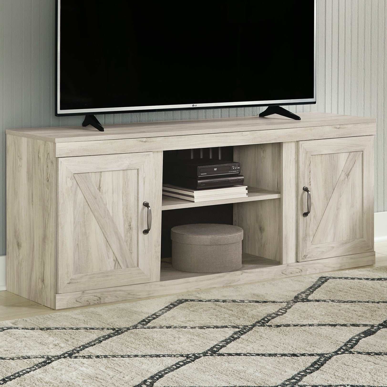 Bellaby Whitewash Entertainment Center (Online Special Price) - Ornate Home