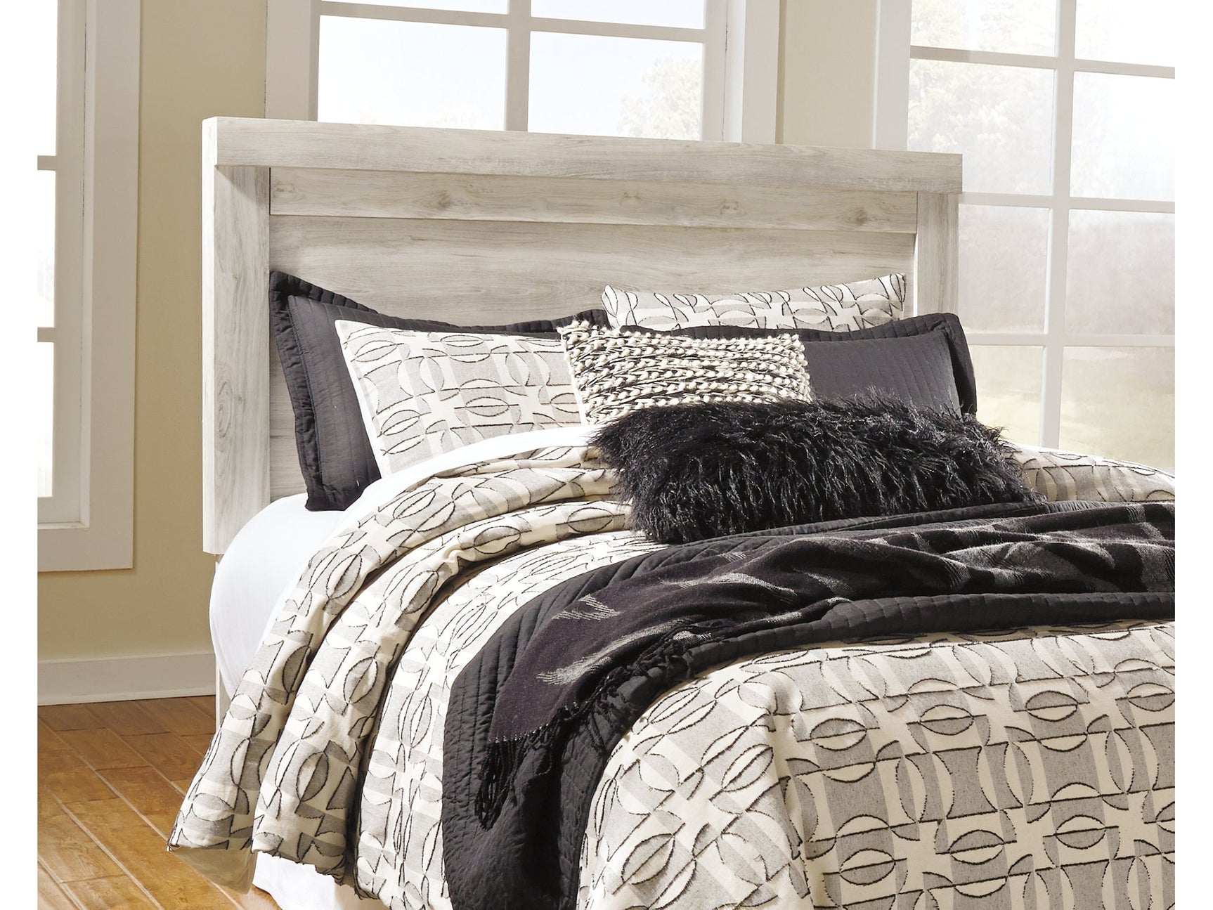 Bellaby Whitewash Queen Panel Headboard B331-57 - Ornate Home