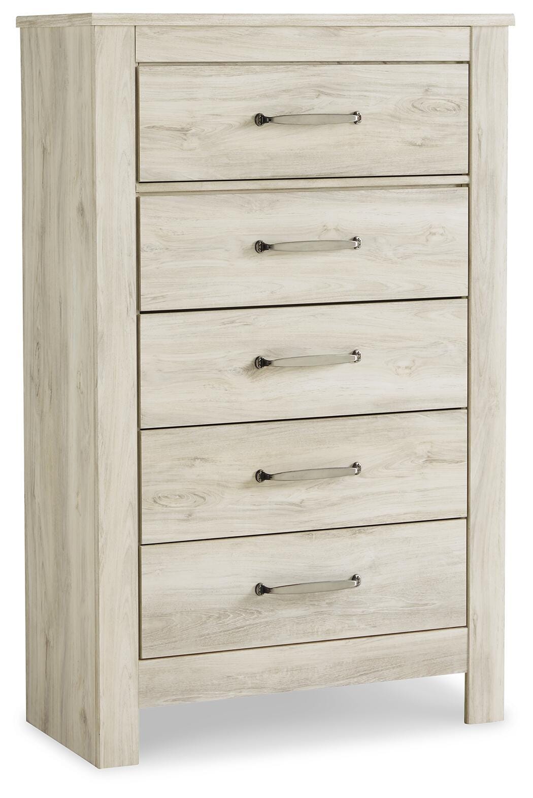 Bellaby Whitewash Queen Panel Headboard, Dresser, Mirror, Chest and 2 Nightstands - Ornate Home