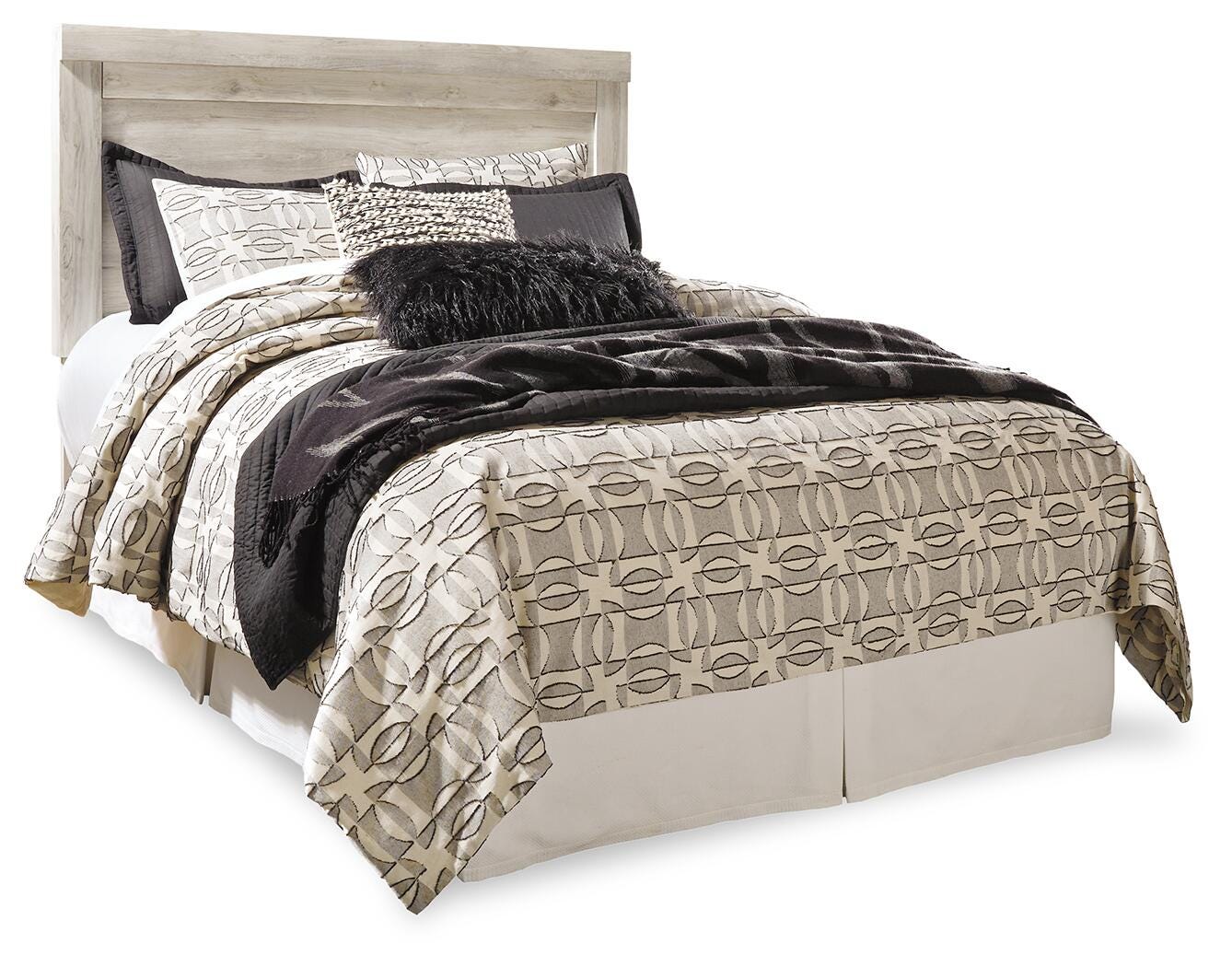 Bellaby Whitewash Queen Panel Headboard, Dresser, Mirror, Chest and 2 Nightstands - Ornate Home