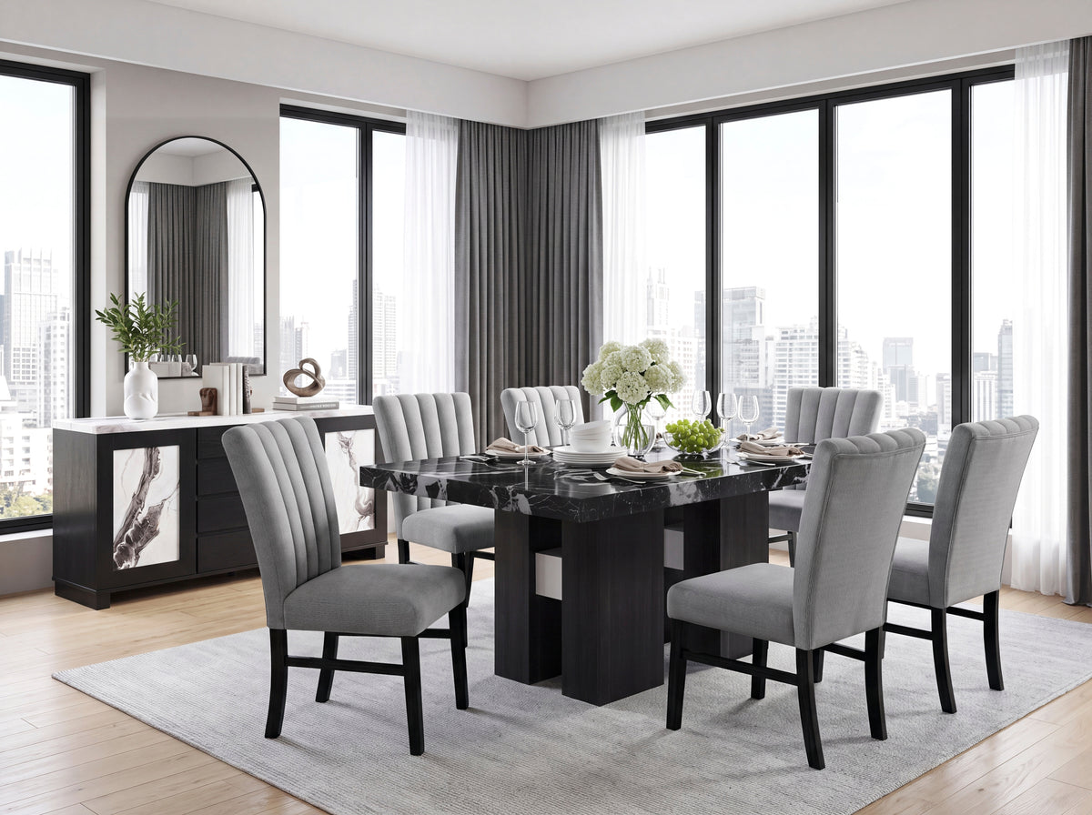 Bellagio Gray Side Chair - Ornate Home