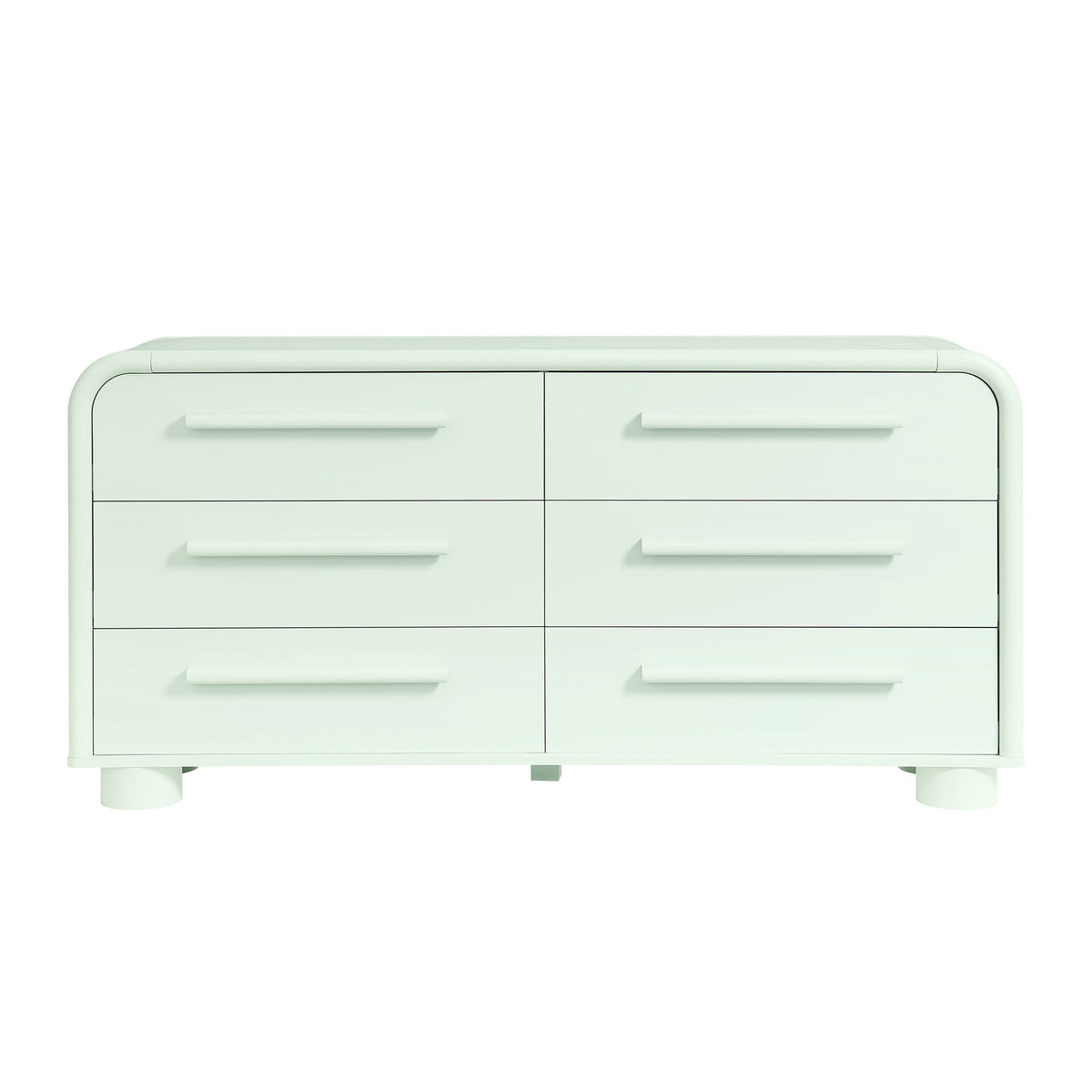 Bellamy Sage Curved 6-Drawer Dresser - Ornate Home