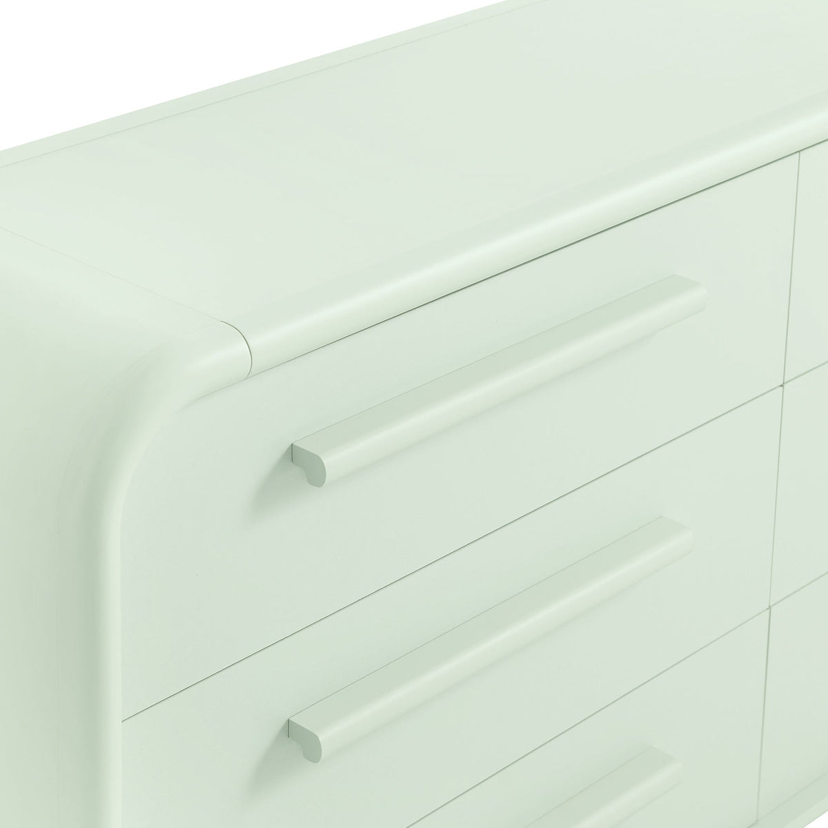 Bellamy Sage Curved 6-Drawer Dresser - Ornate Home