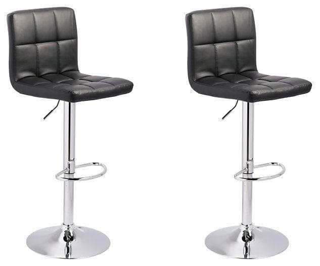 Bellatier Faux Leather Adjustable Height Bar Stools (Online Special Price) - Ornate Home