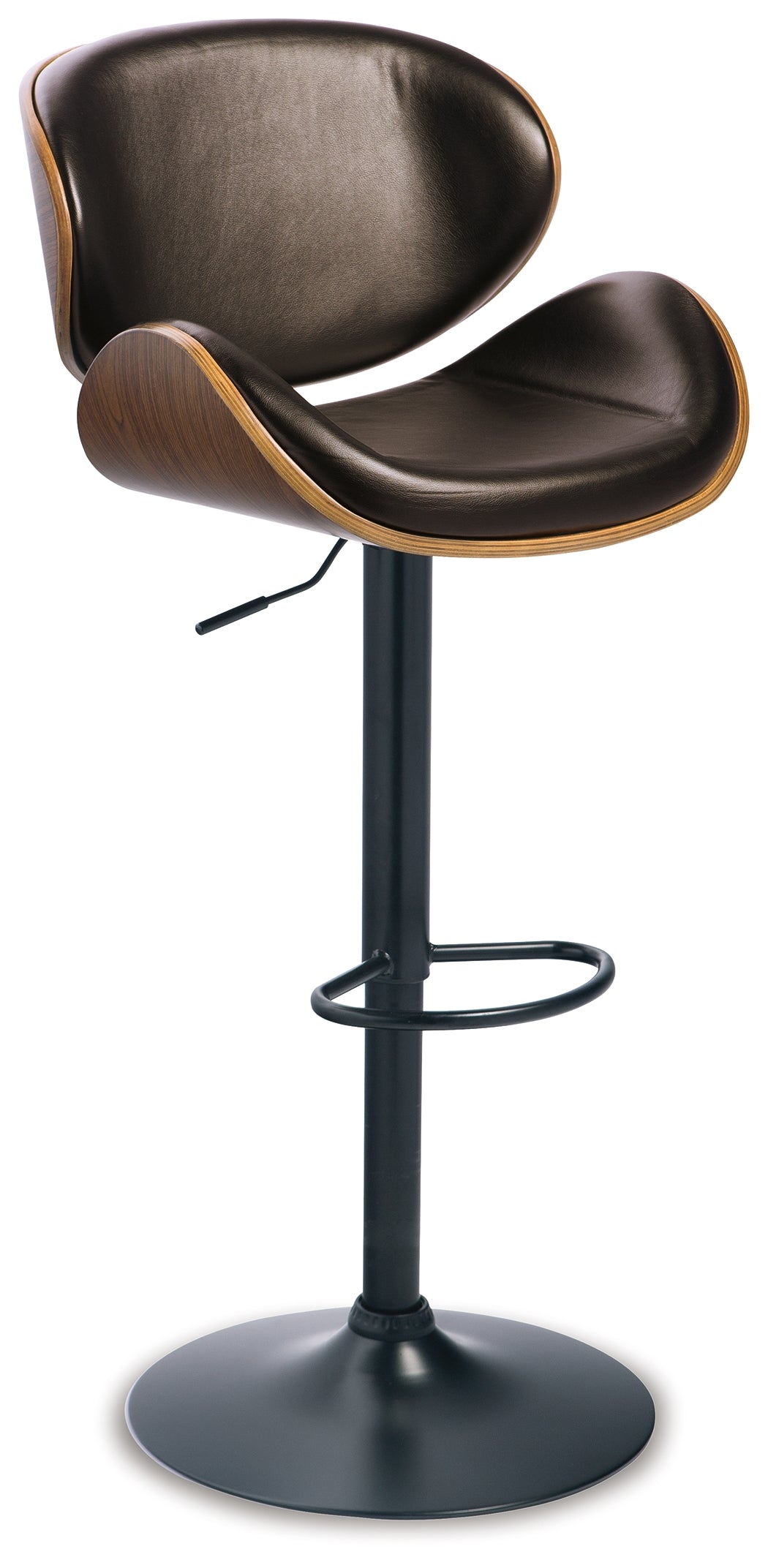 Bellatier Faux Leather Adjustable Height Bar Stools (Online Special Price) - Ornate Home