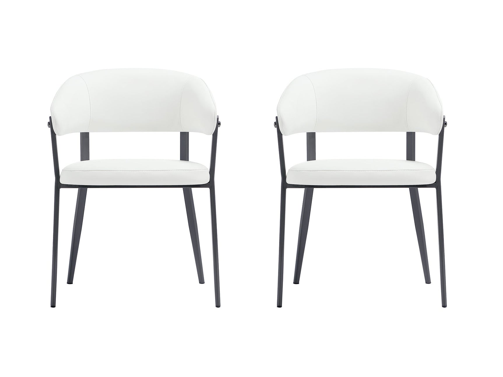 Belle Dining Chair in White (set of 2) - Ornate Home