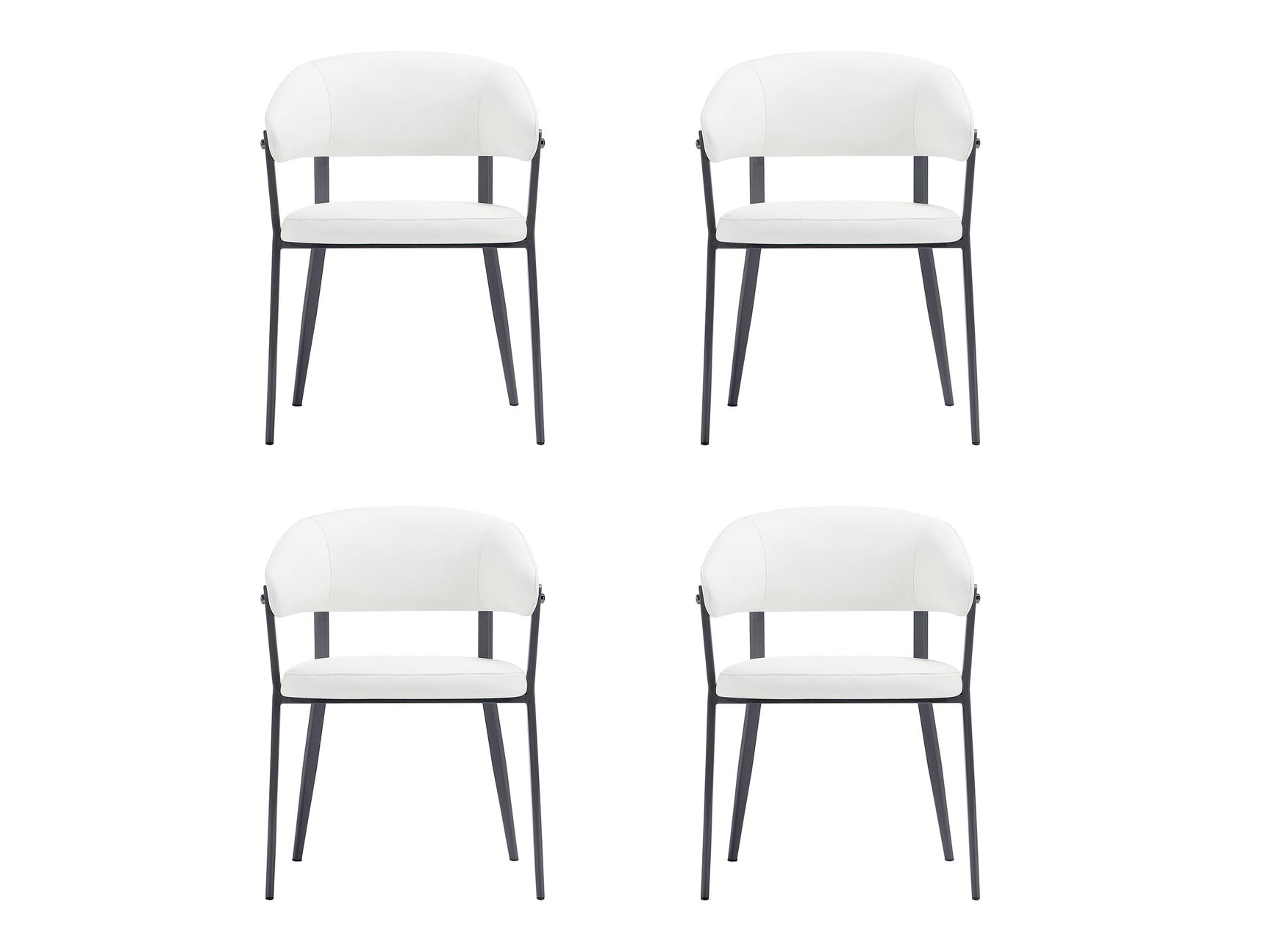Belle Dining Chair in White (set of 4) - Ornate Home