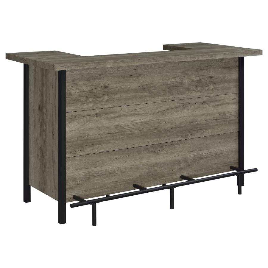 Bellemore Grey Driftwood Rectangular Storage Bar Unit - Ornate Home