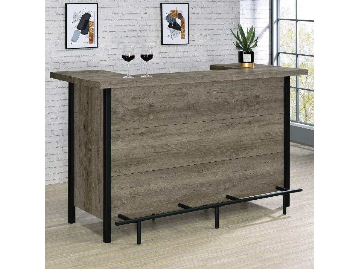 Bellemore Grey Driftwood Rectangular Storage Bar Unit - Ornate Home