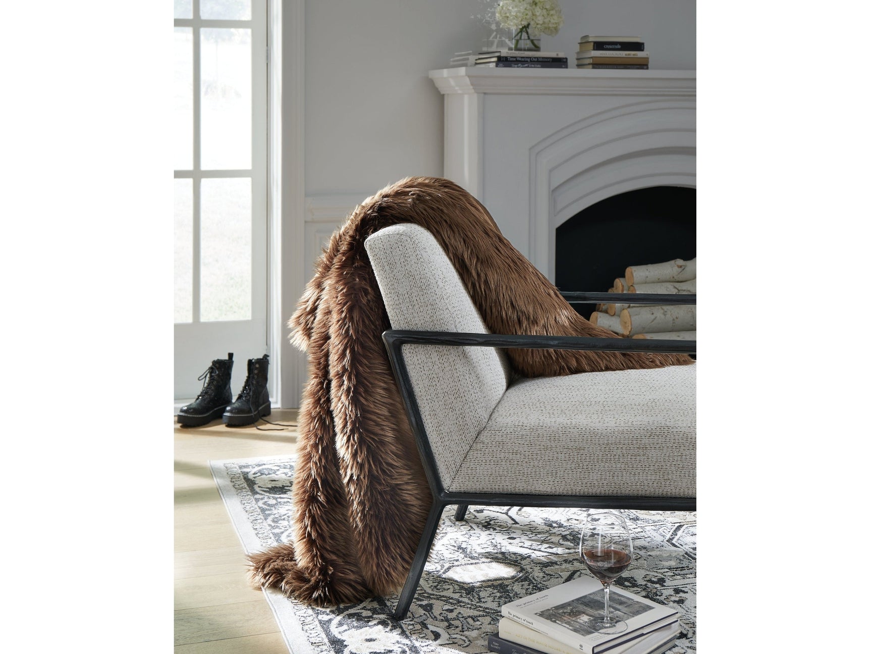 Bellethrone Brown Throw (Set of 3) - Ornate Home
