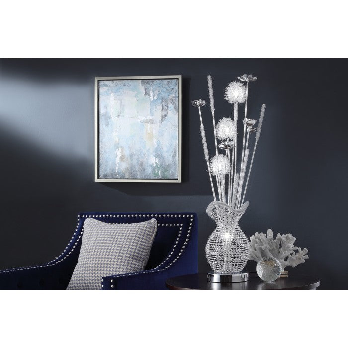 Bellflower Chrome Table Lamp - Ornate Home