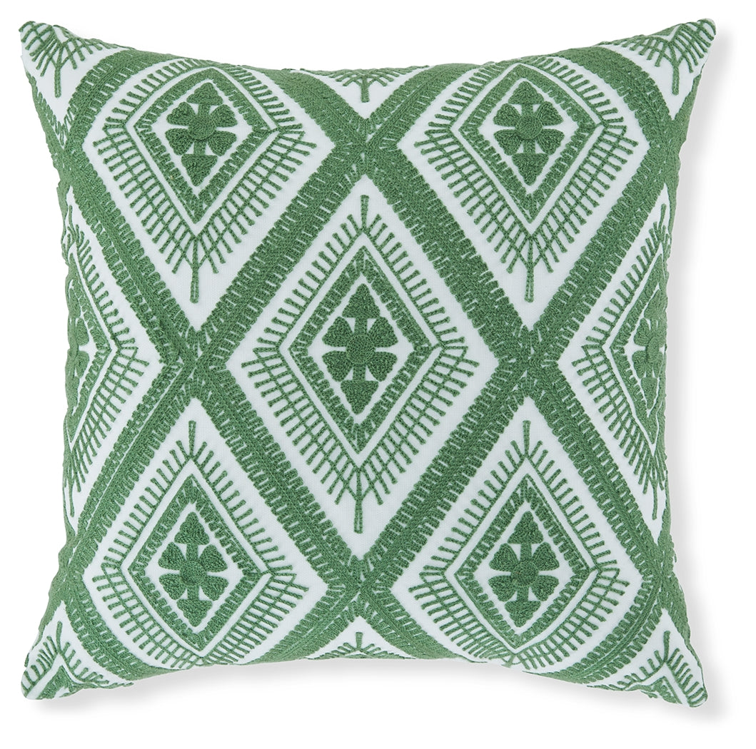 Bellvale Green/White Pillow - Ornate Home