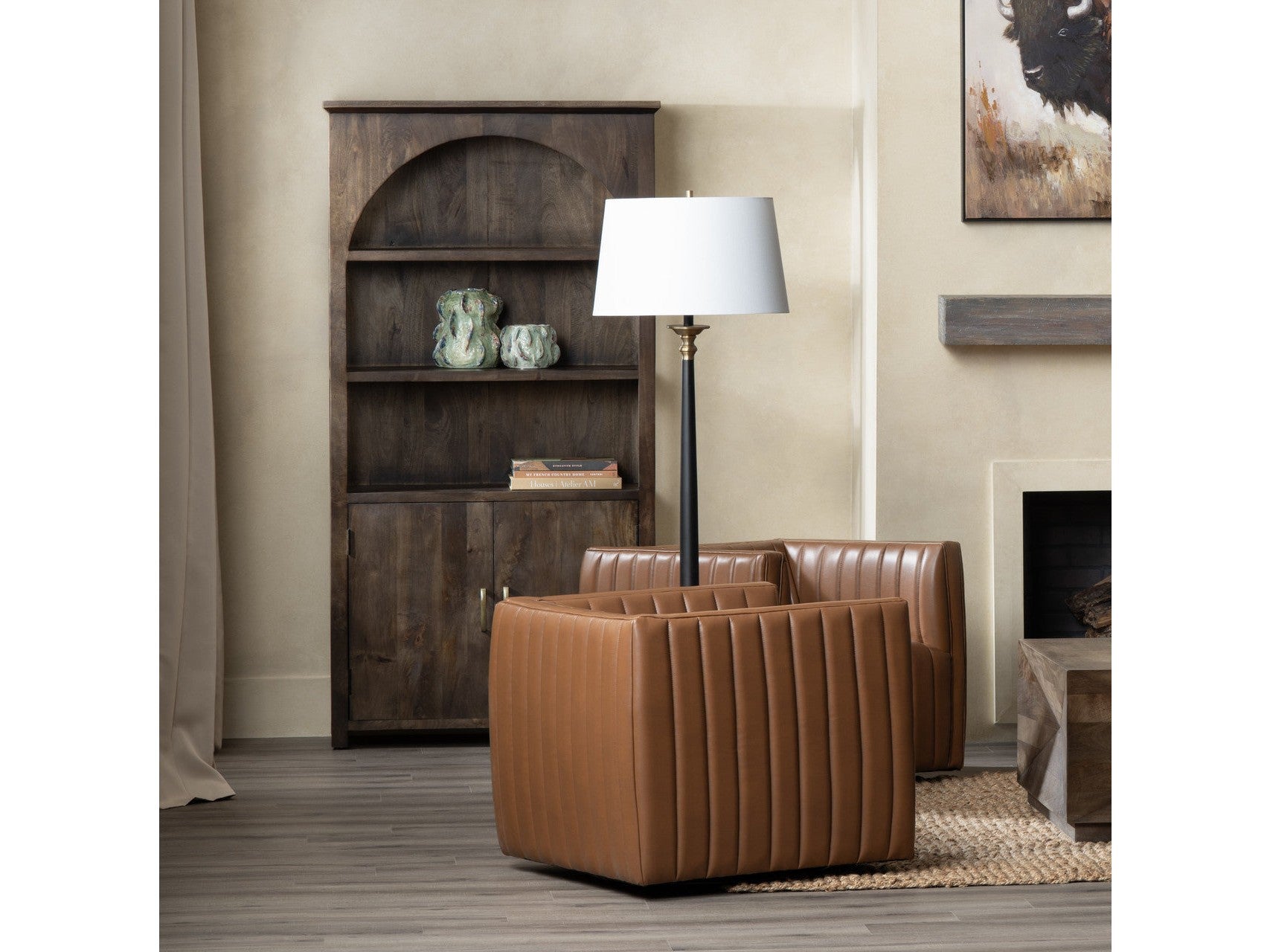 Belmont Brown Bookcase - Ornate Home