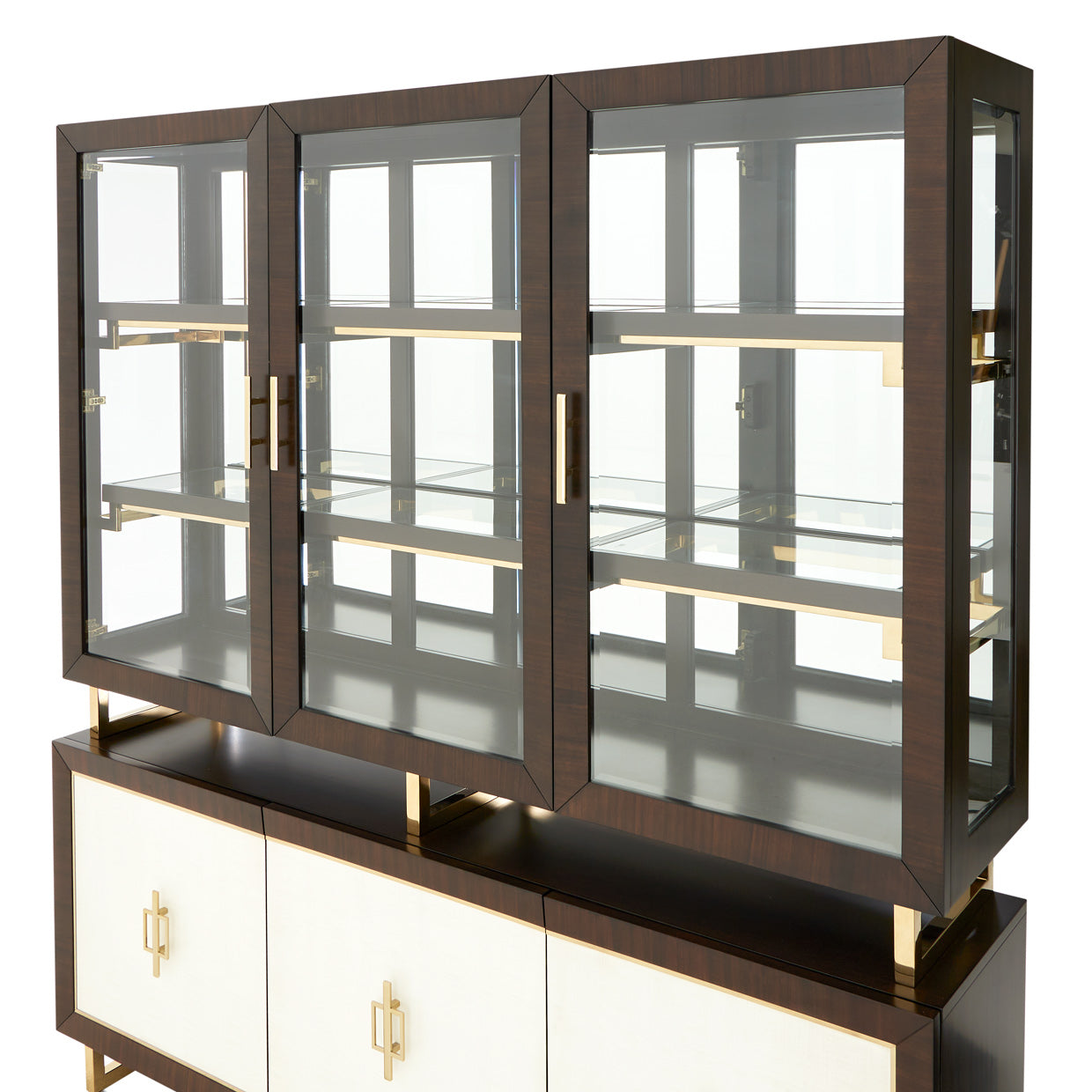 Belmont Place Espresso China Cabinet - Ornate Home