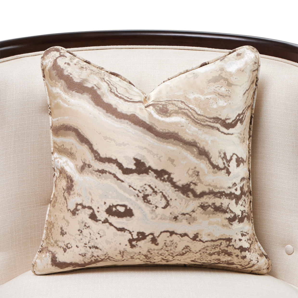 Belmont Place Espresso/Cream Accent Chair - Ornate Home