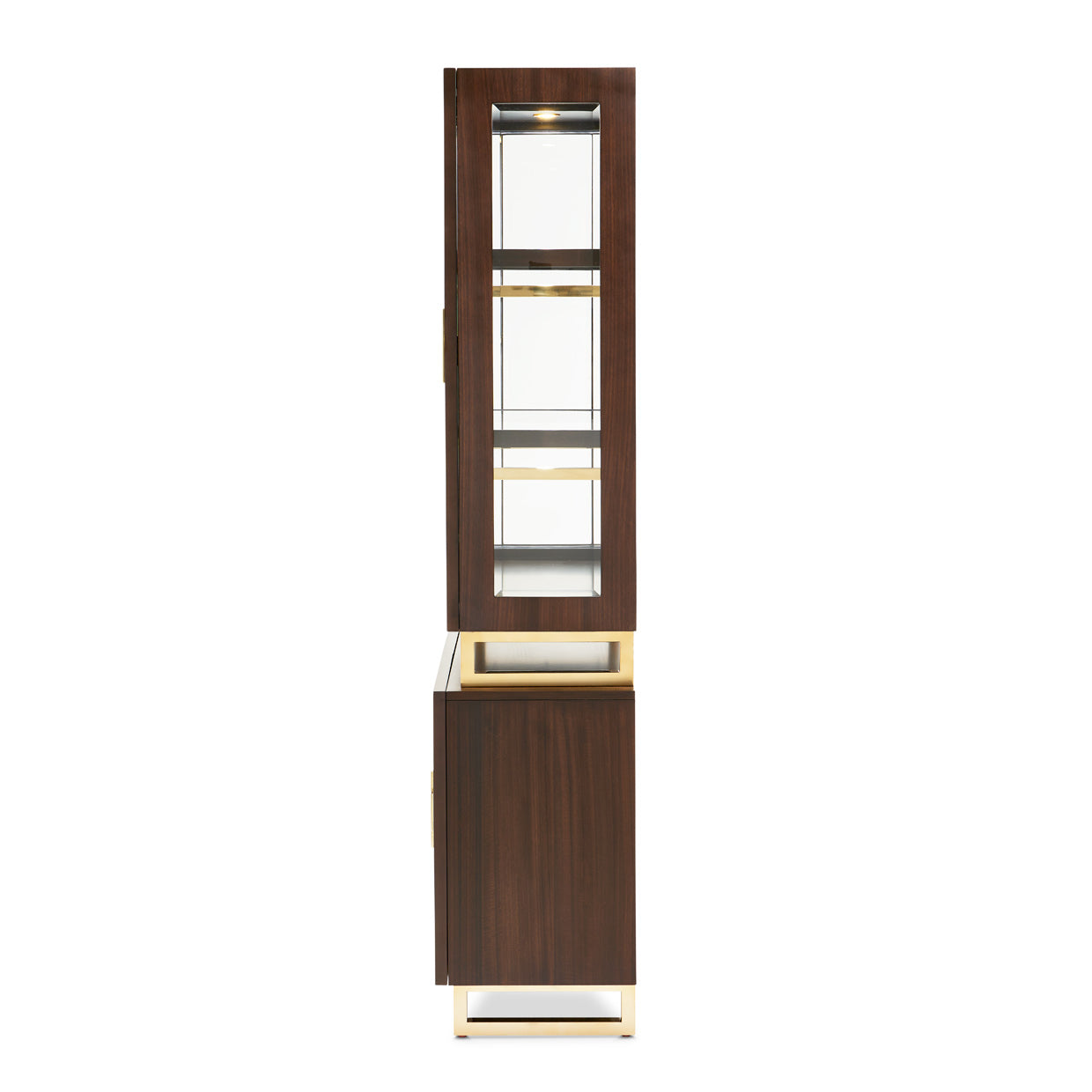 Belmont Place Espresso Display Cabinet - Ornate Home