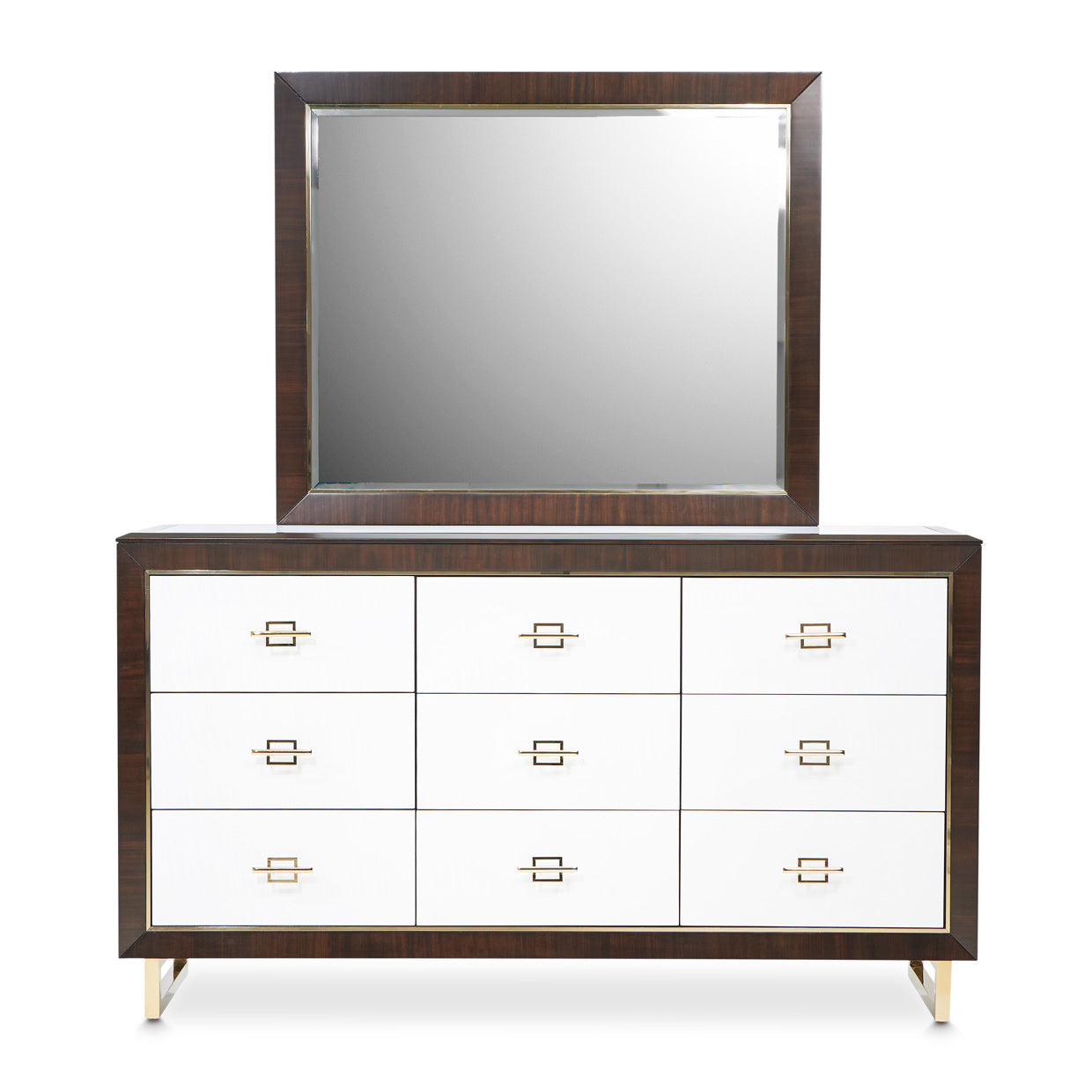 Belmont Place Espresso Dresser with Mirror - Ornate Home