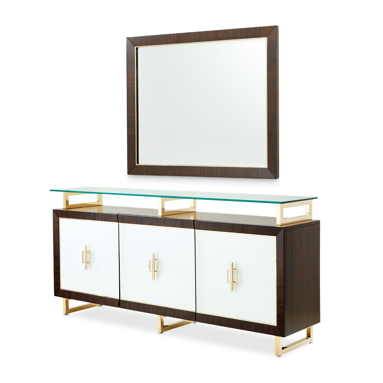 Belmont Place Espresso Sideboard with Mirror - Ornate Home