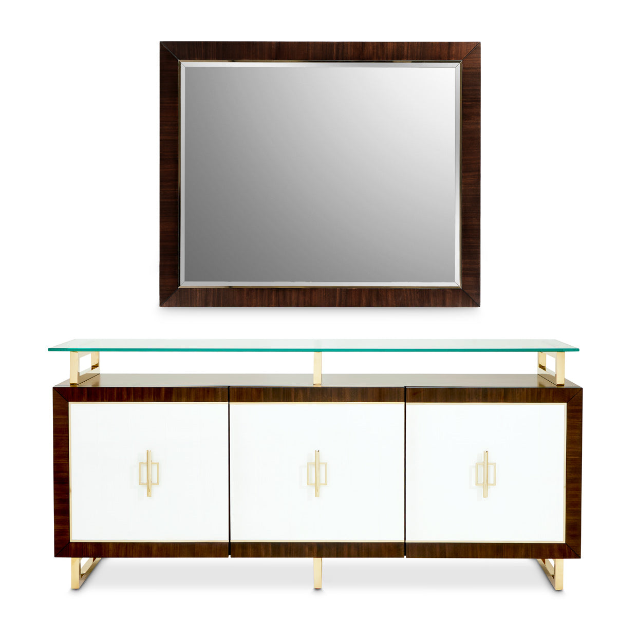 Belmont Place Espresso Sideboard with Mirror - Ornate Home