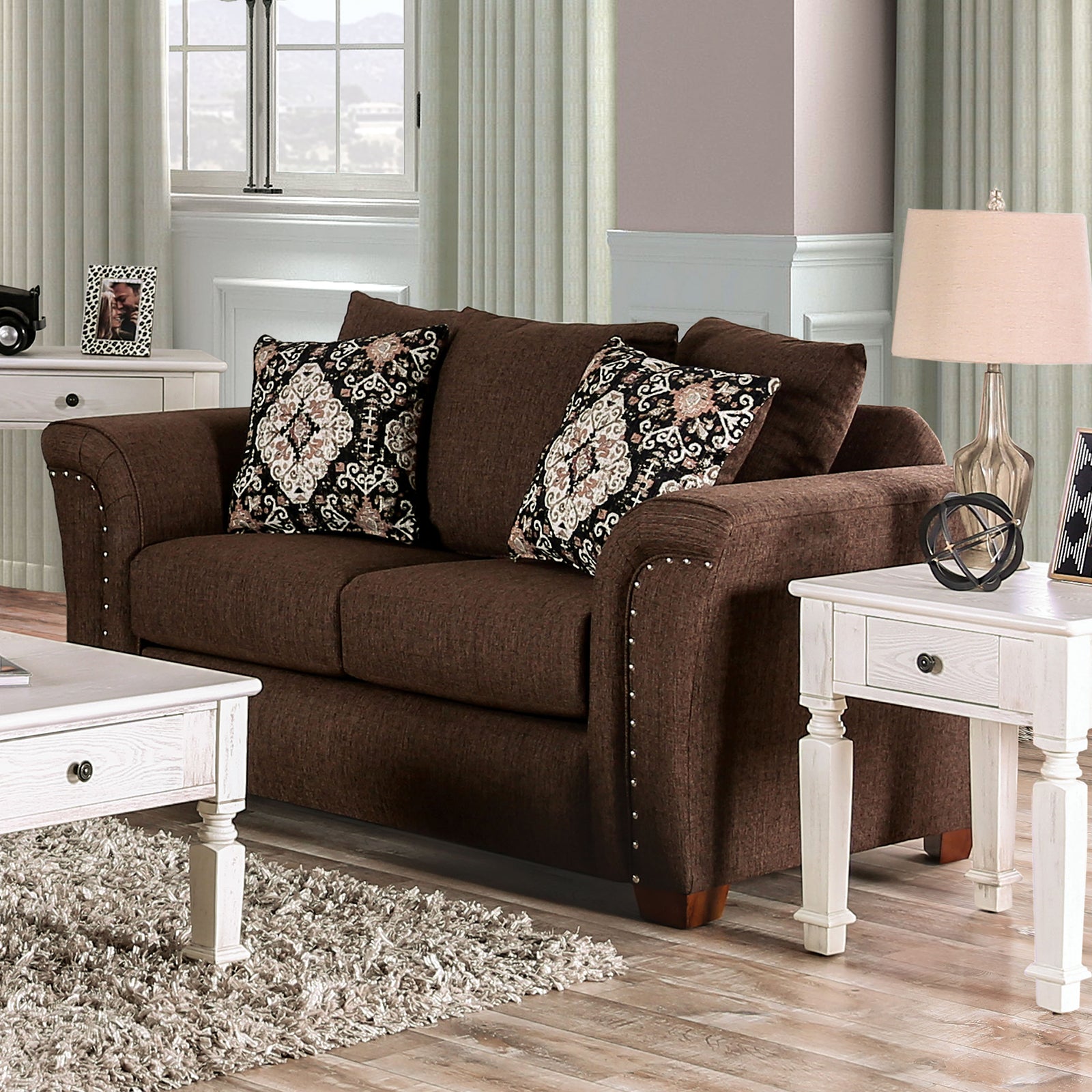 Belsize Chocolate/Tan Sofa & Loveseat - Ornate Home