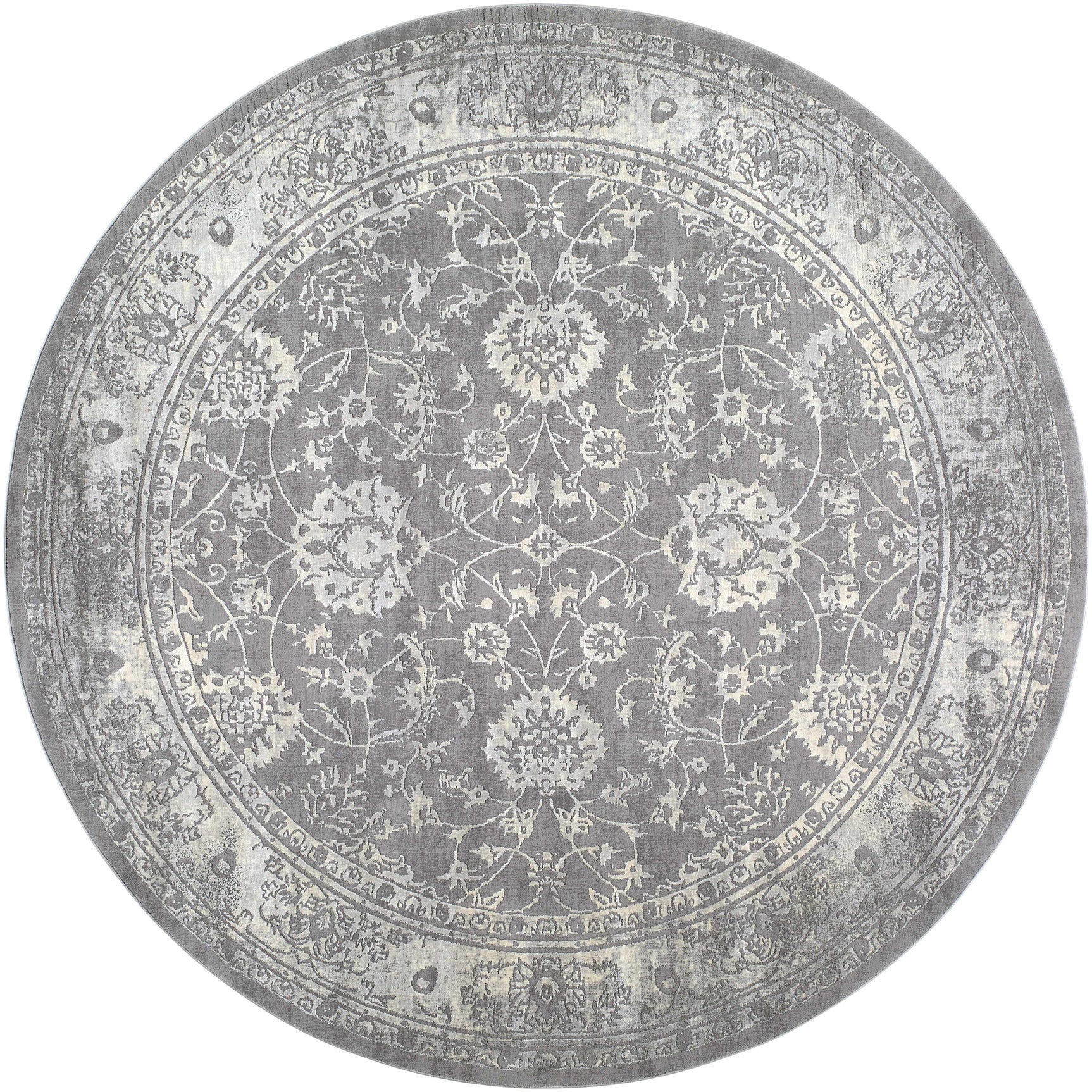 Benavides Gray Updated Traditional Tibetan Rug - Ornate Home