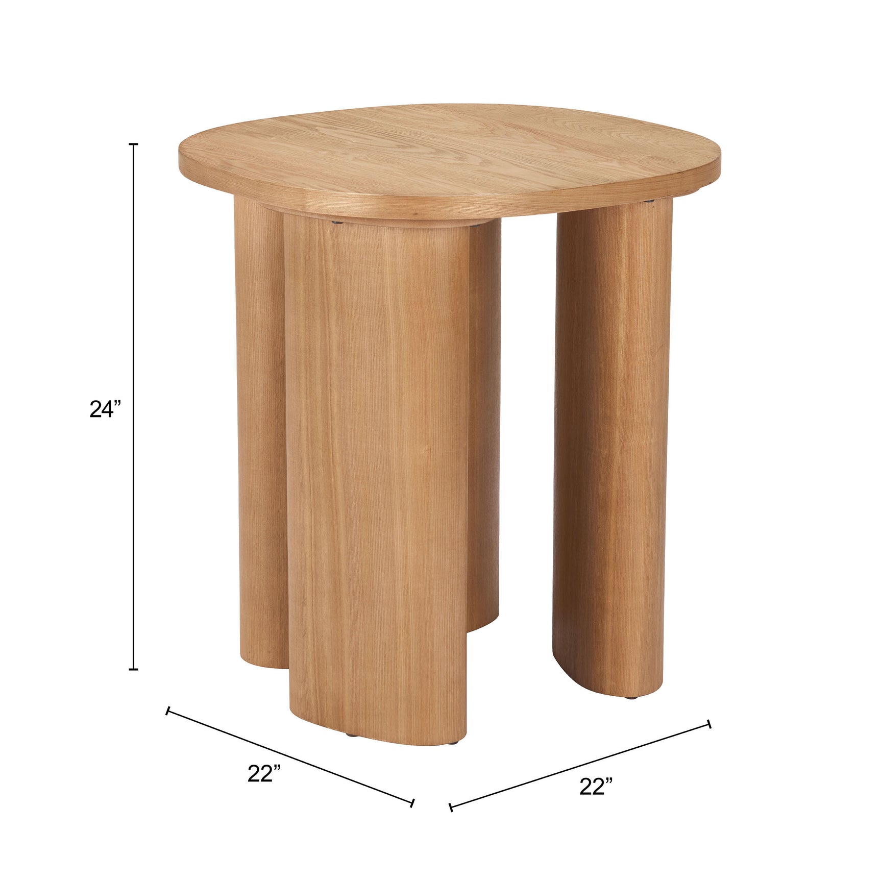 Benen Natural Side Table - Ornate Home