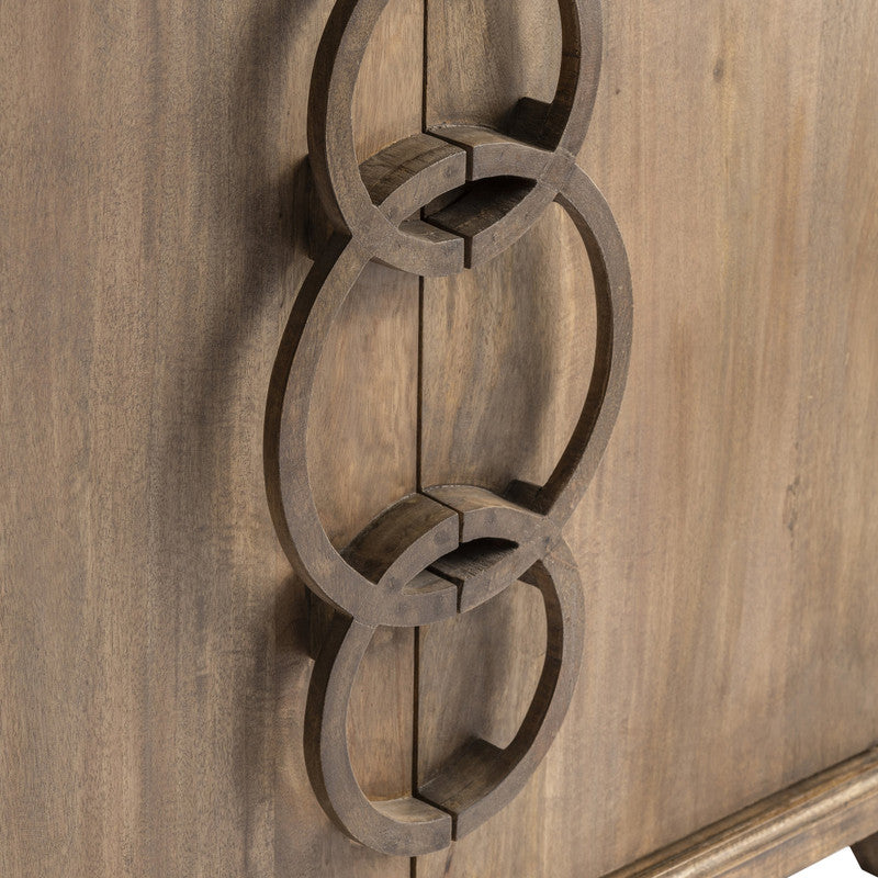 Bengal Manor Brown 3 Ring Cabinet - Ornate Home