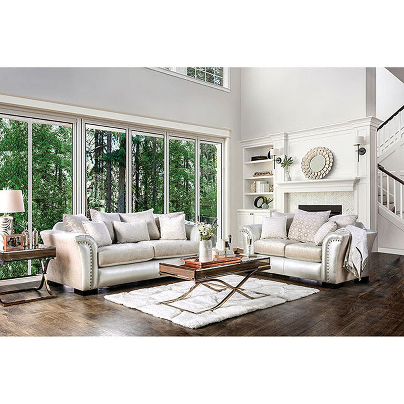 Benigno Pearl Loveseat - Ornate Home