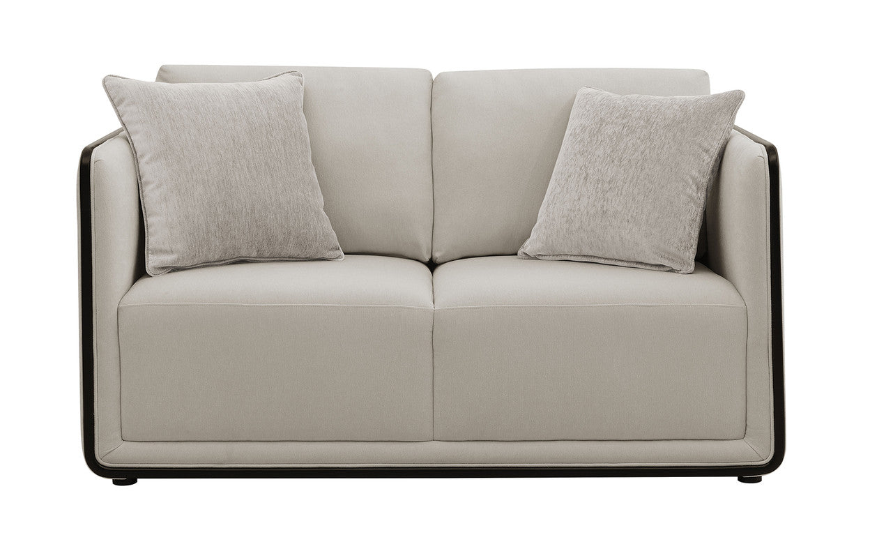 Benilde Taupe Loveseat - Ornate Home