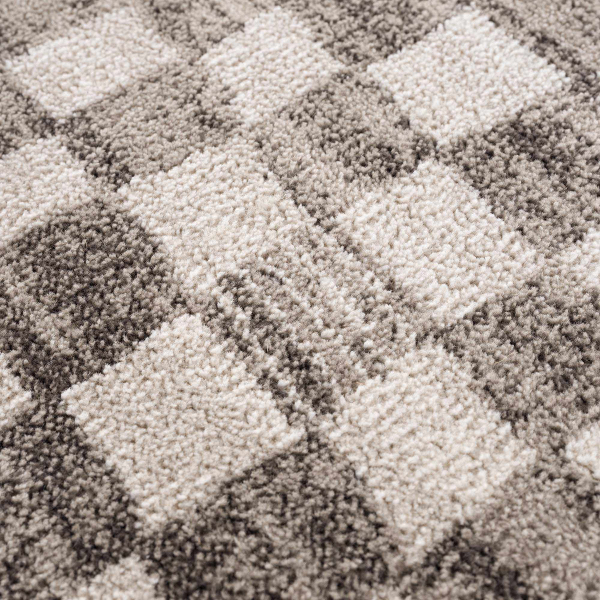 Benjy Irregular Checkboard Rug - Beige - Ornate Home