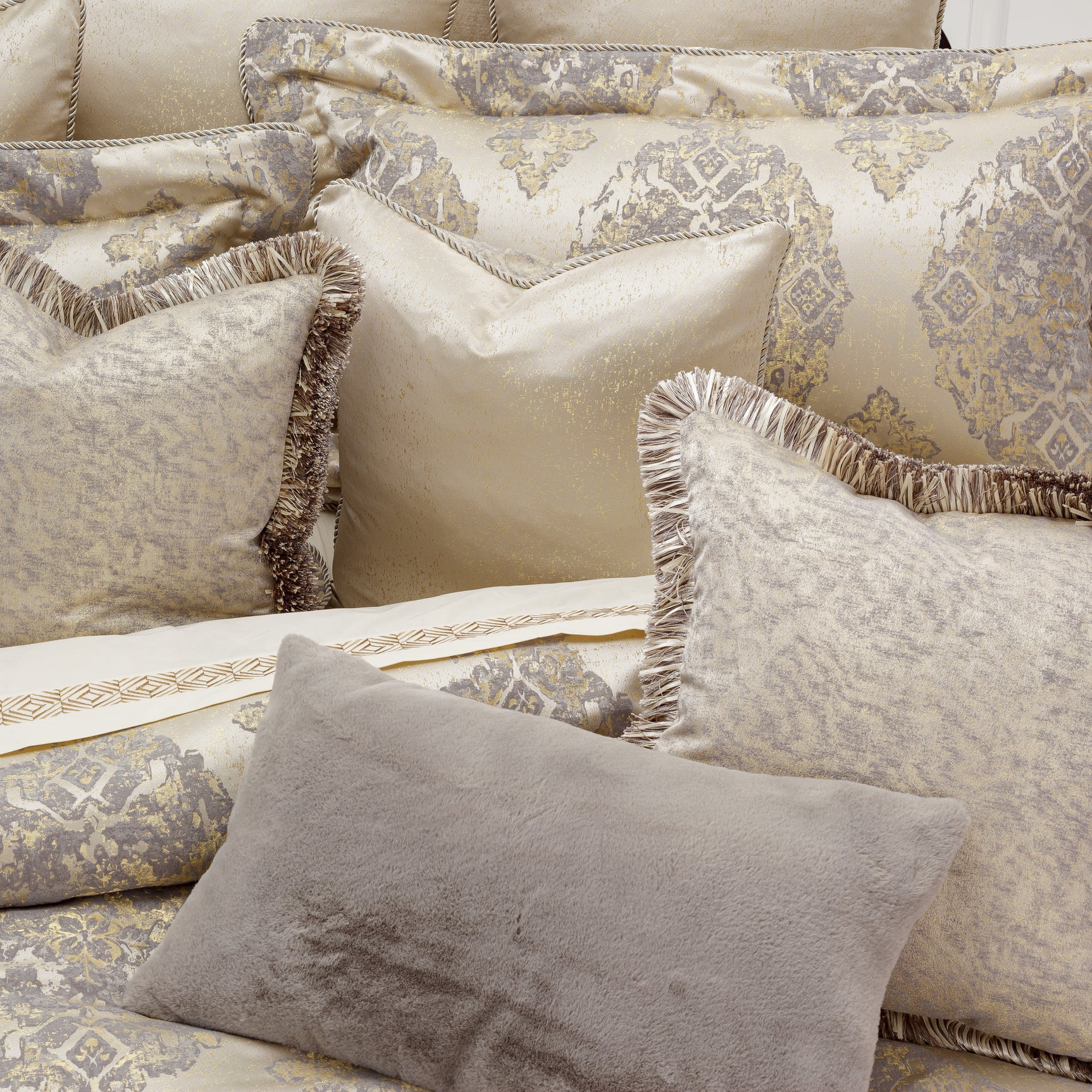 Bennett Champagne Comforter Set - Ornate Home